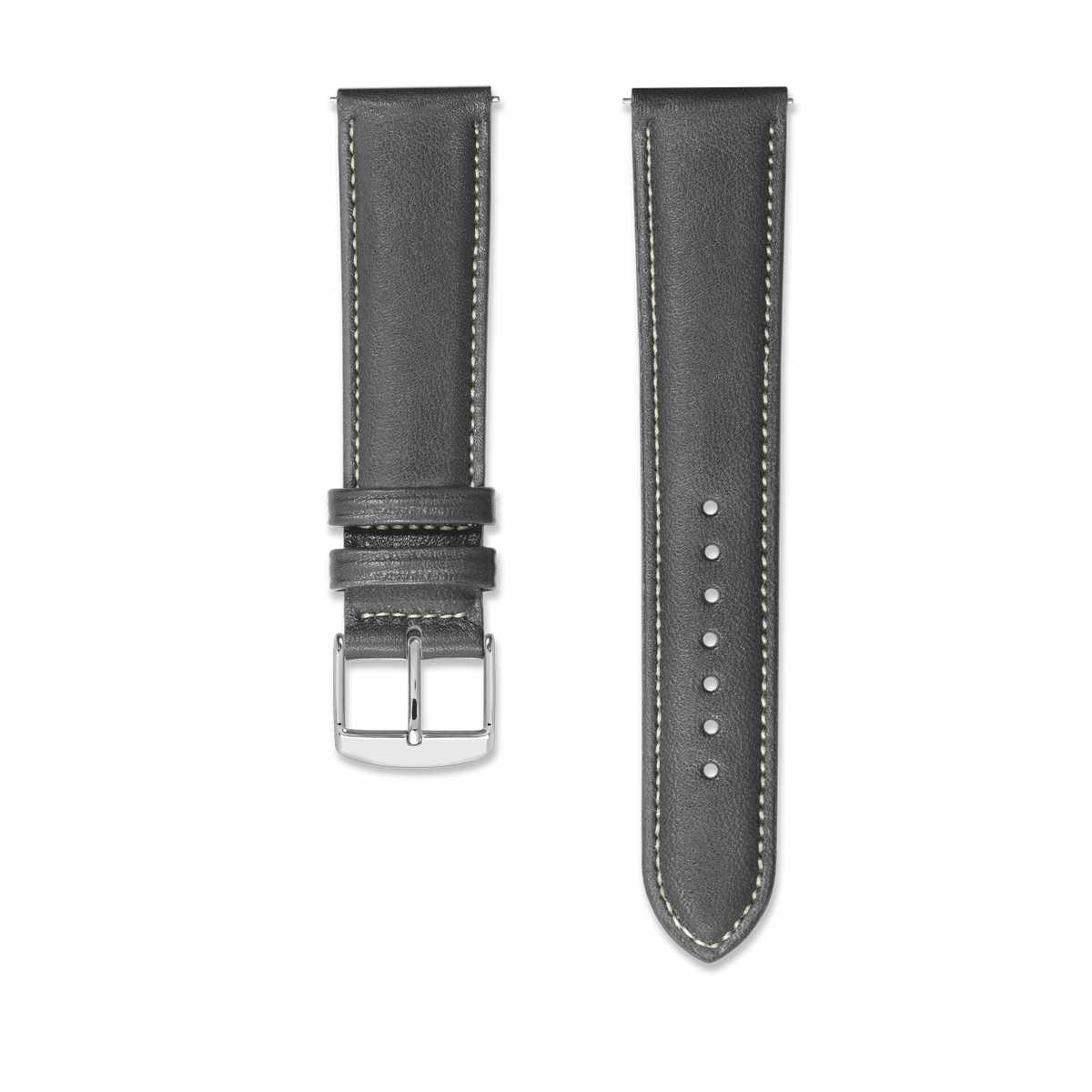 Bracelet cuir gris 20mm
