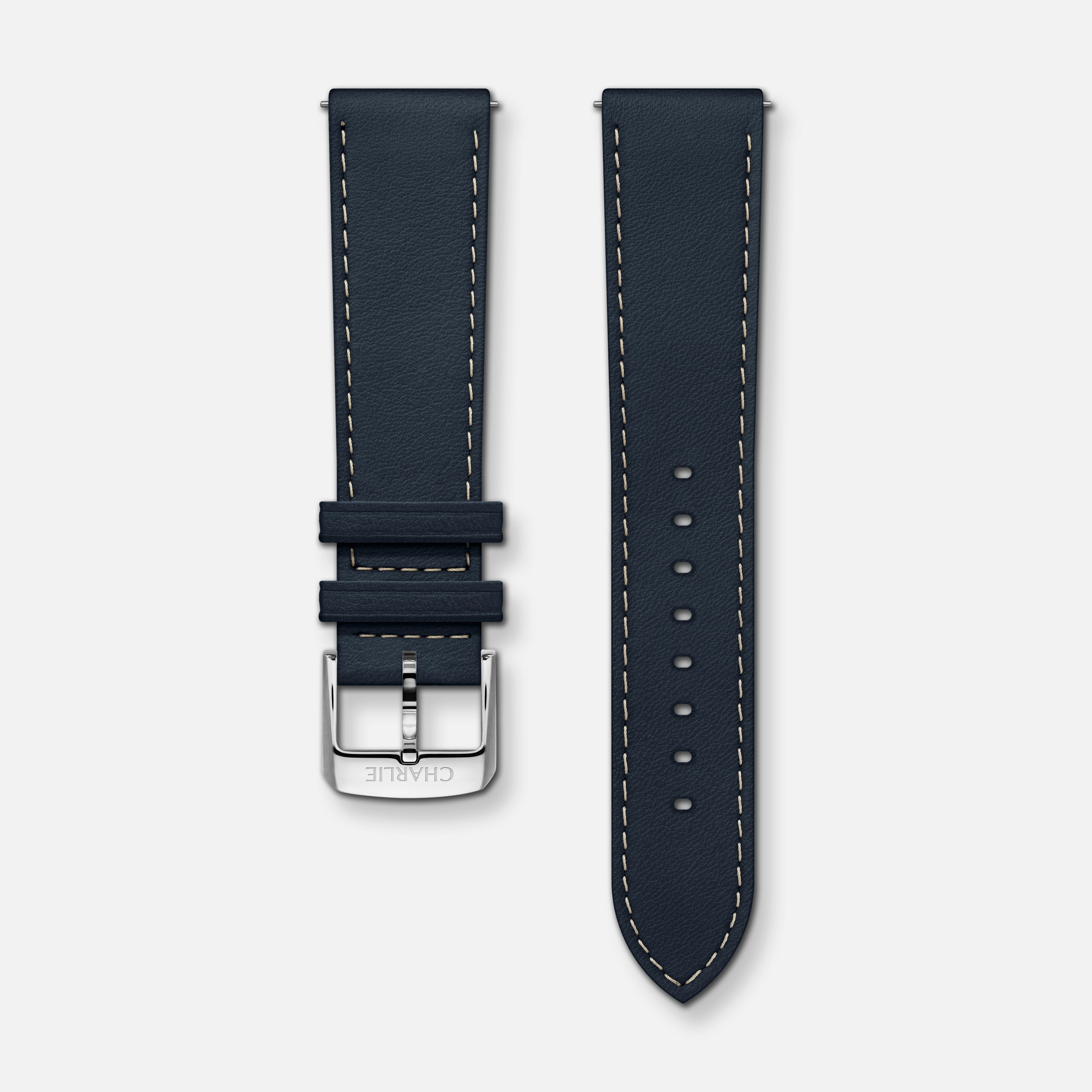 Bracelet cuir bleu 20mm