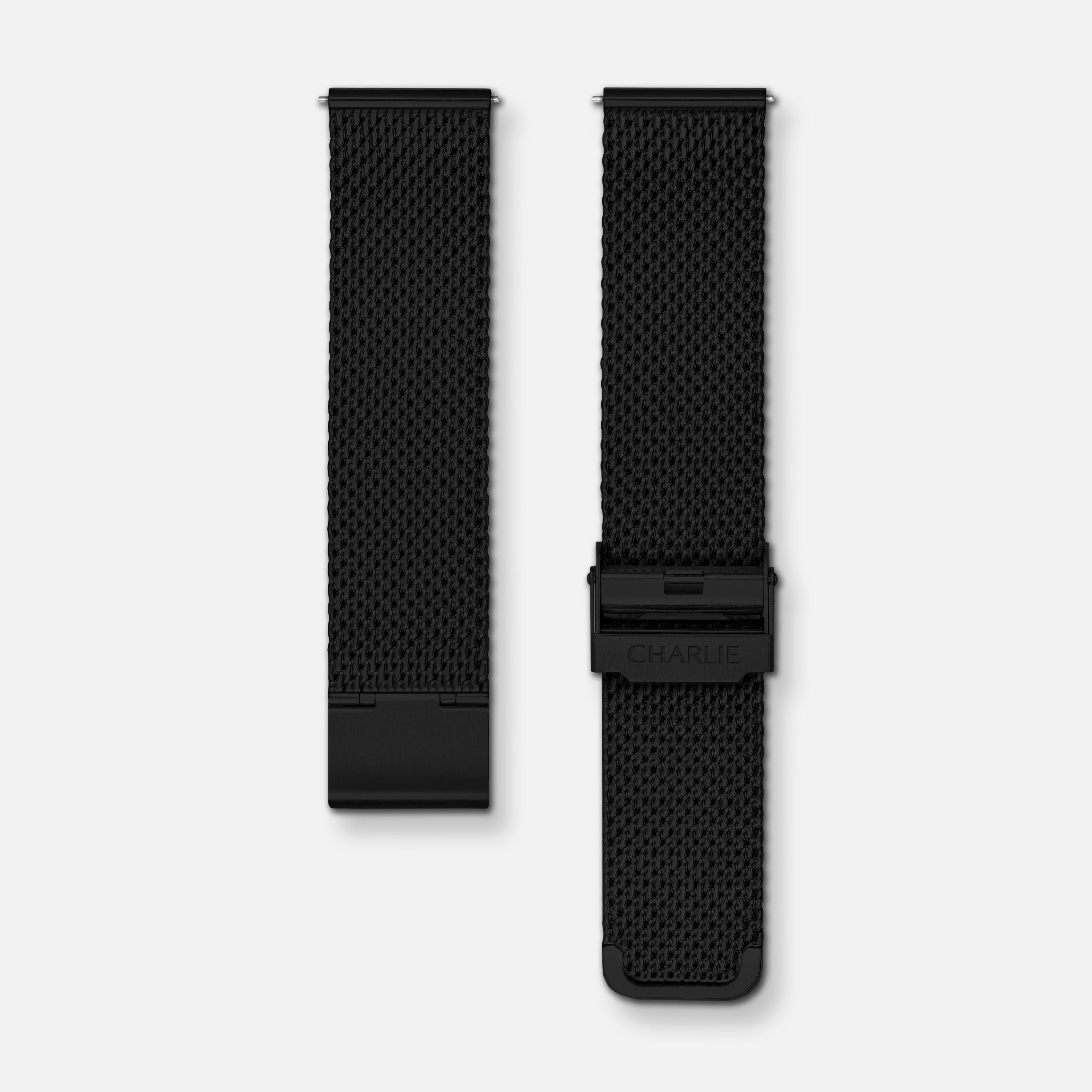 Bracelet en maille milanaise noir 20mm