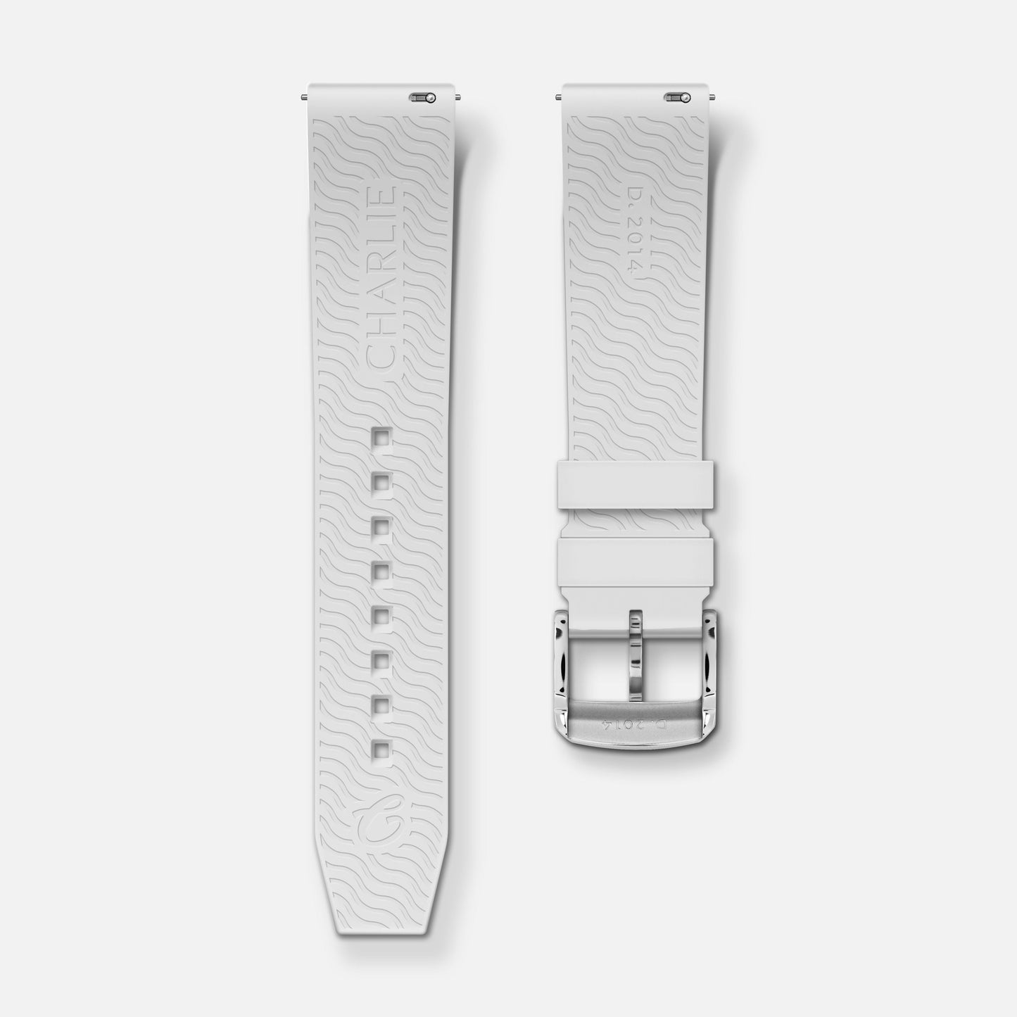 Bracelet caoutchouc blanc HNBR 20mm