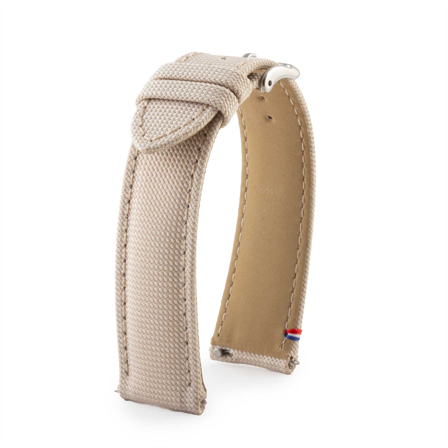 Avel & Men - Bracelet-montre "Port Louis" en toile Seaqual (noir, beige, bleu, kaki, rouge...)
