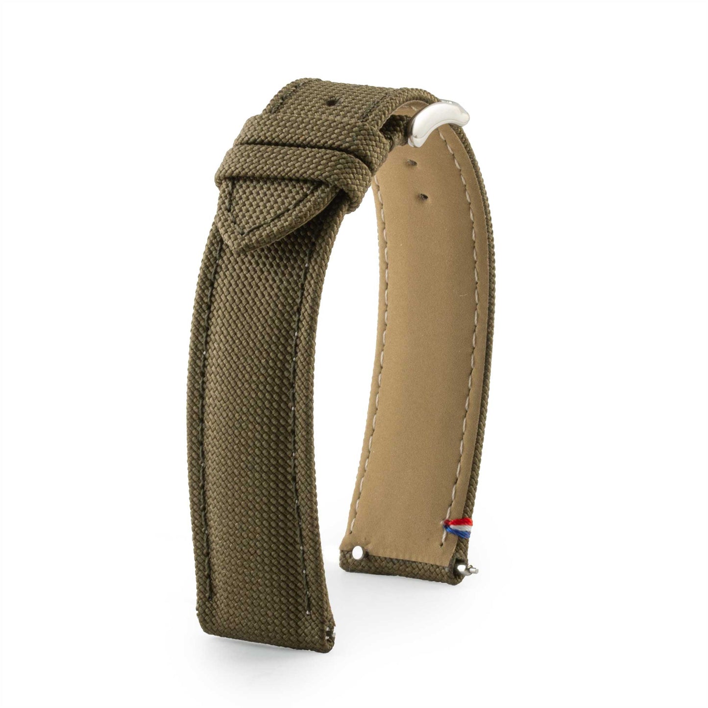 Avel & Men - Bracelet-montre "Port Louis" en toile Seaqual (noir, beige, bleu, kaki, rouge...)