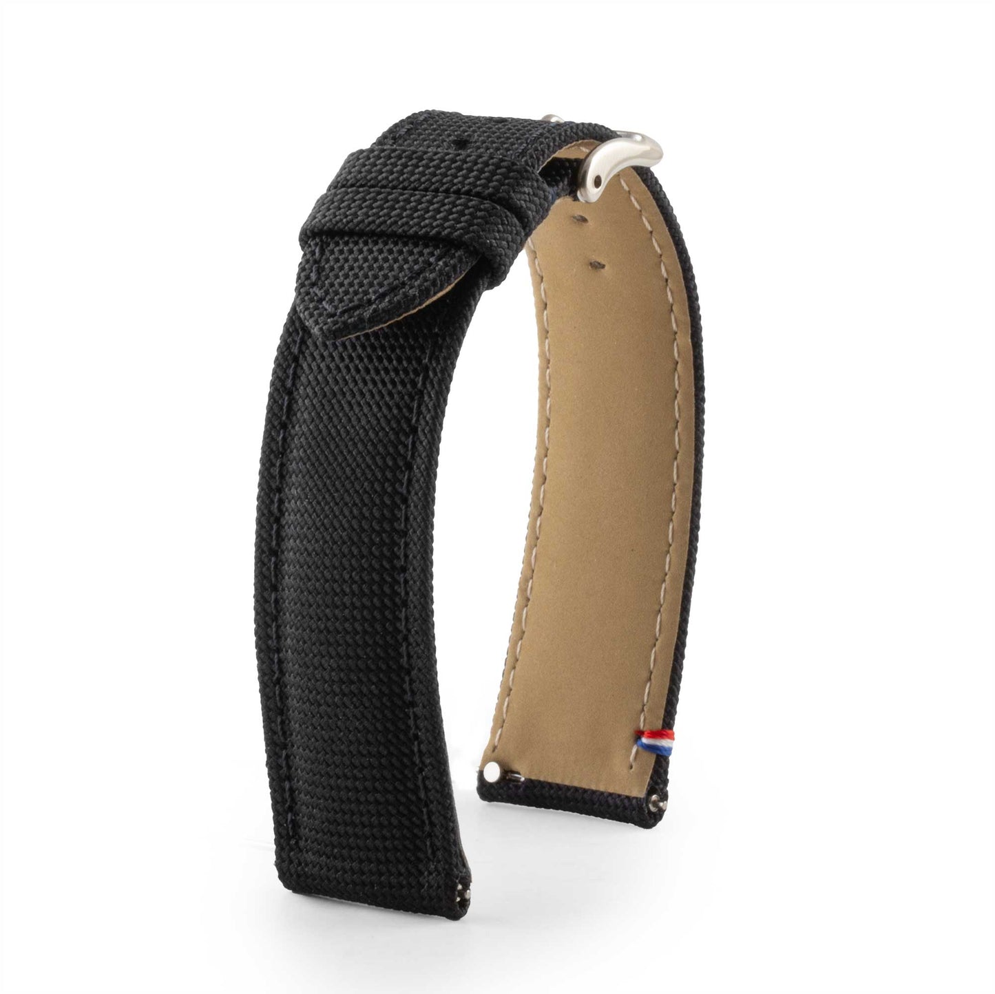 Avel & Men - Bracelet-montre "Port Louis" en toile Seaqual (noir, beige, bleu, kaki, rouge...)
