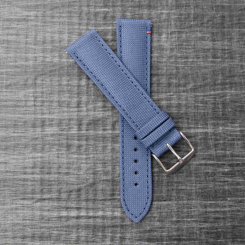 Avel & Men - Bracelet-montre "Port Louis" en toile Seaqual (noir, beige, bleu, kaki, rouge...)