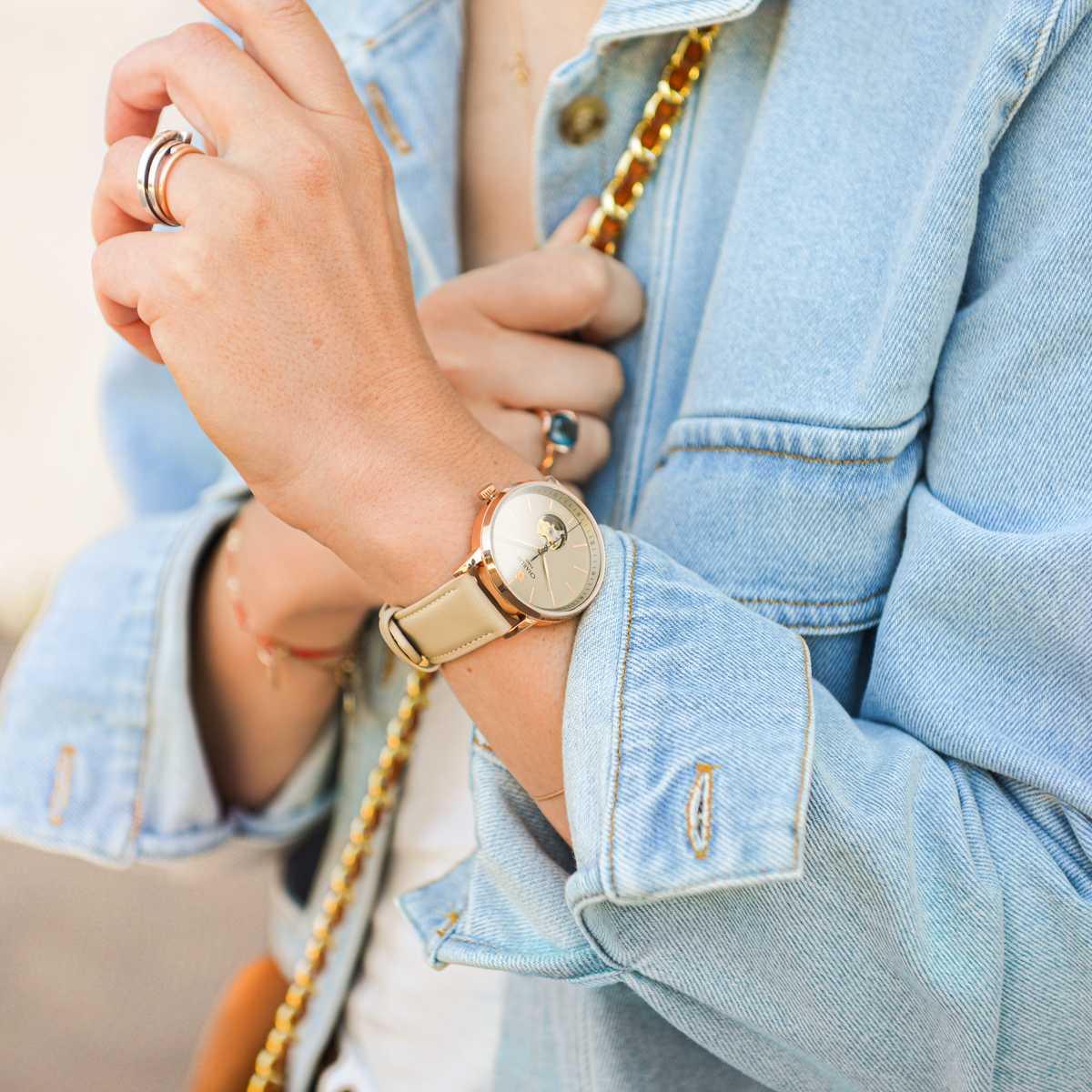 Bracelet cuir Sable 18mm