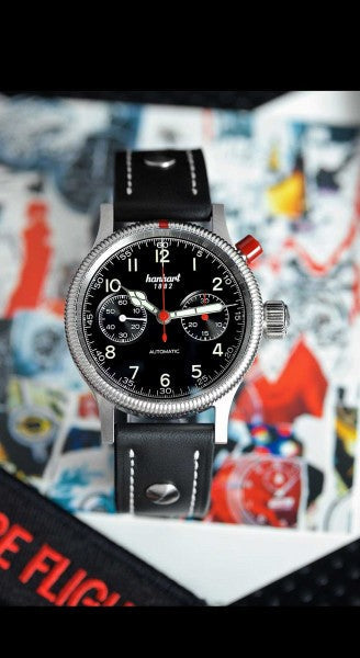 Montre Hanhart 1882 - Pioneer Mk I Black