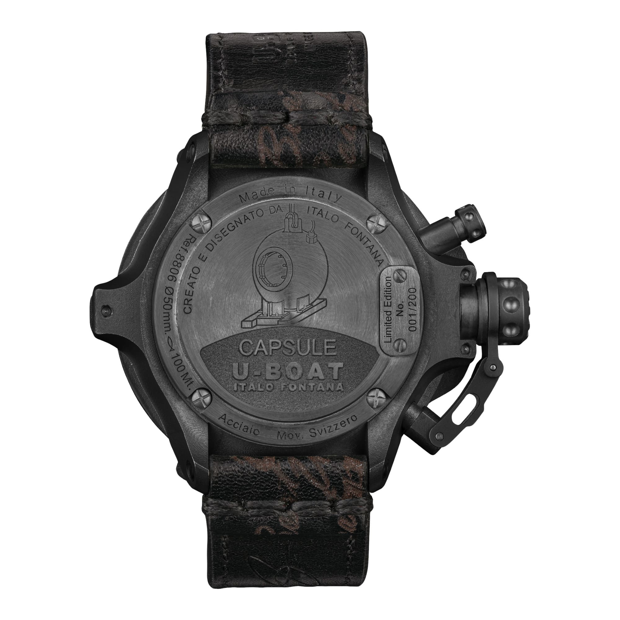U-BOAT Capsule PVD BK BL - 50mm - Automatique - 8806