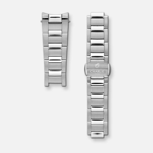 Bracelet acier Initial 3 maillons 20mm