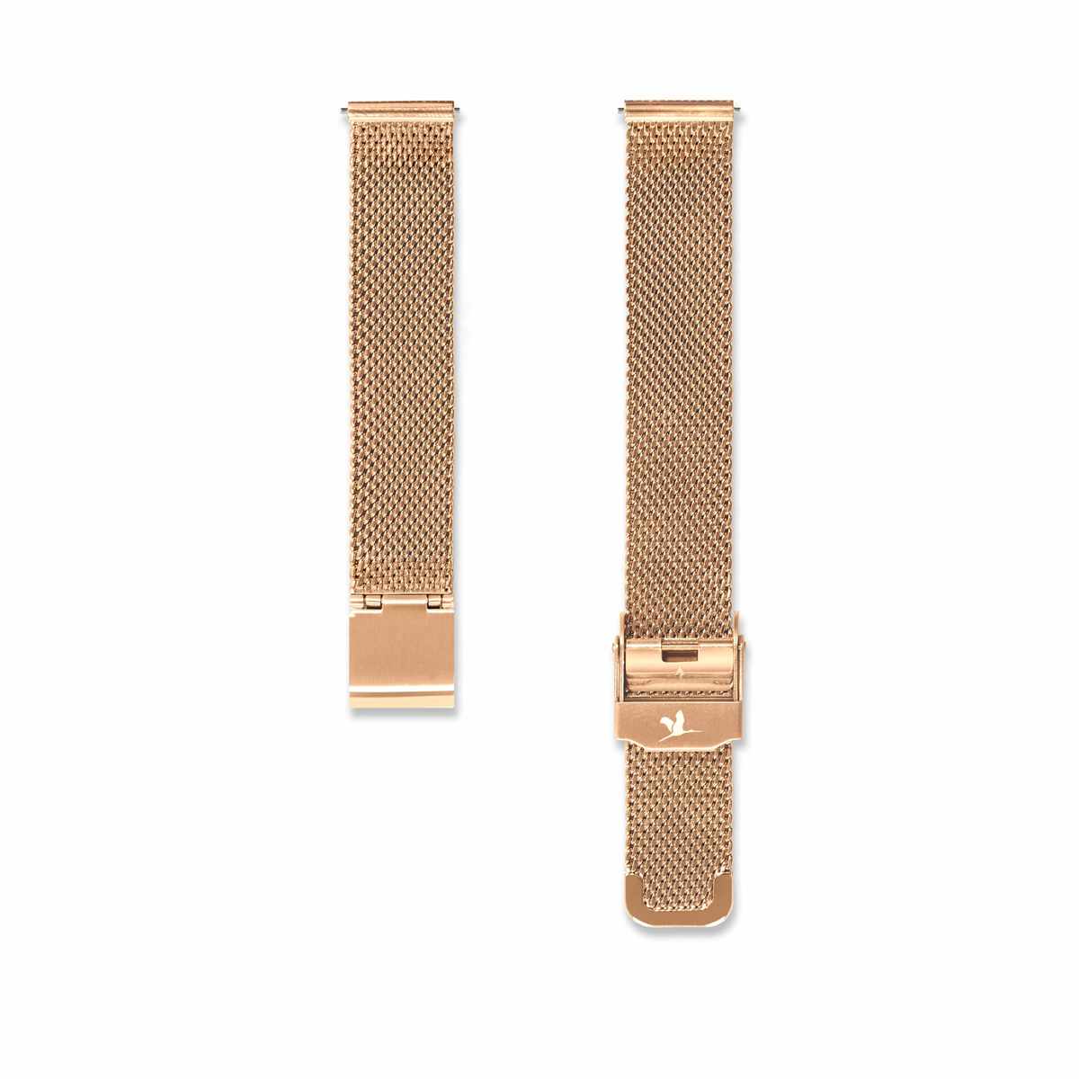 Bracelet en maille milanaise doré rose 14mm