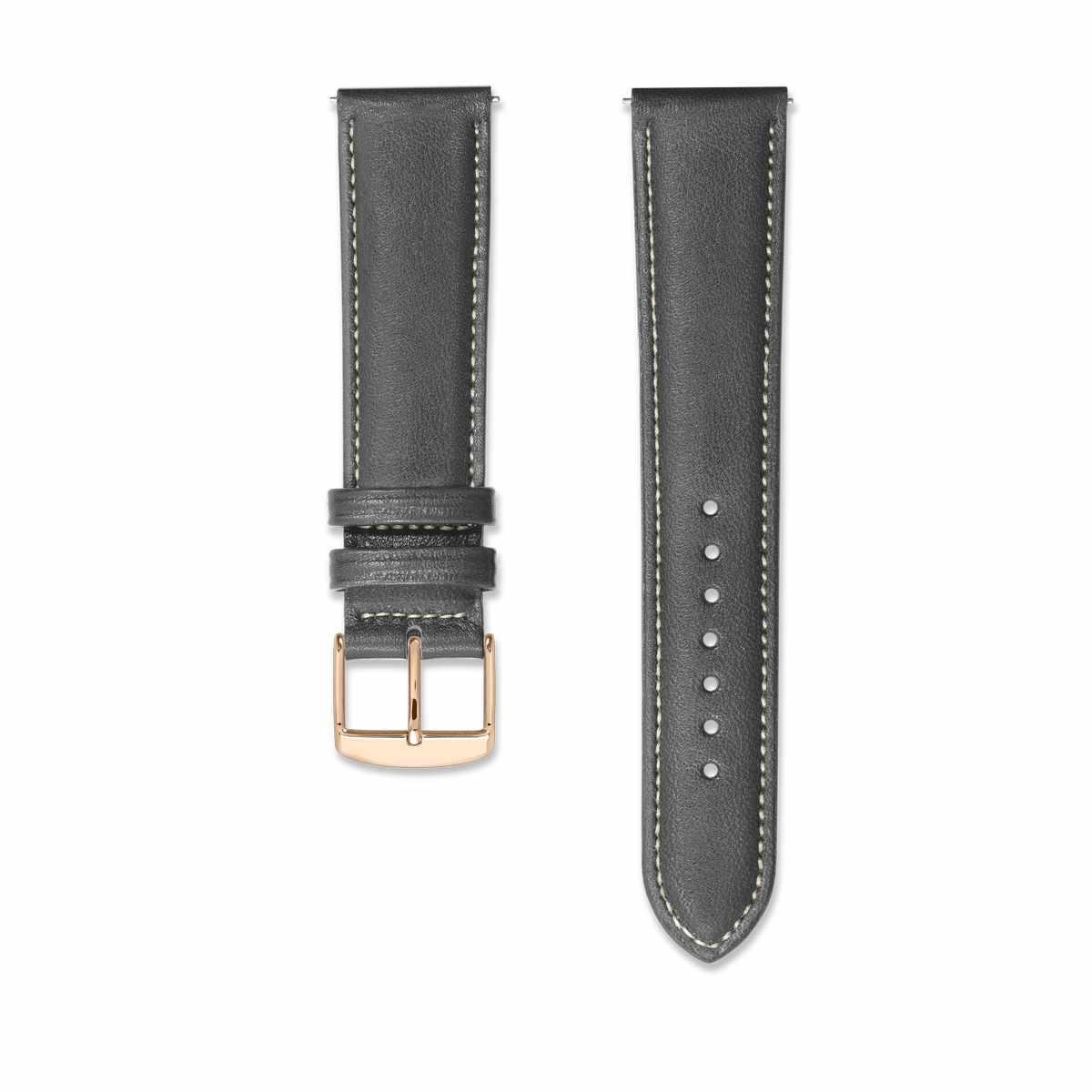 Bracelet cuir gris 20mm