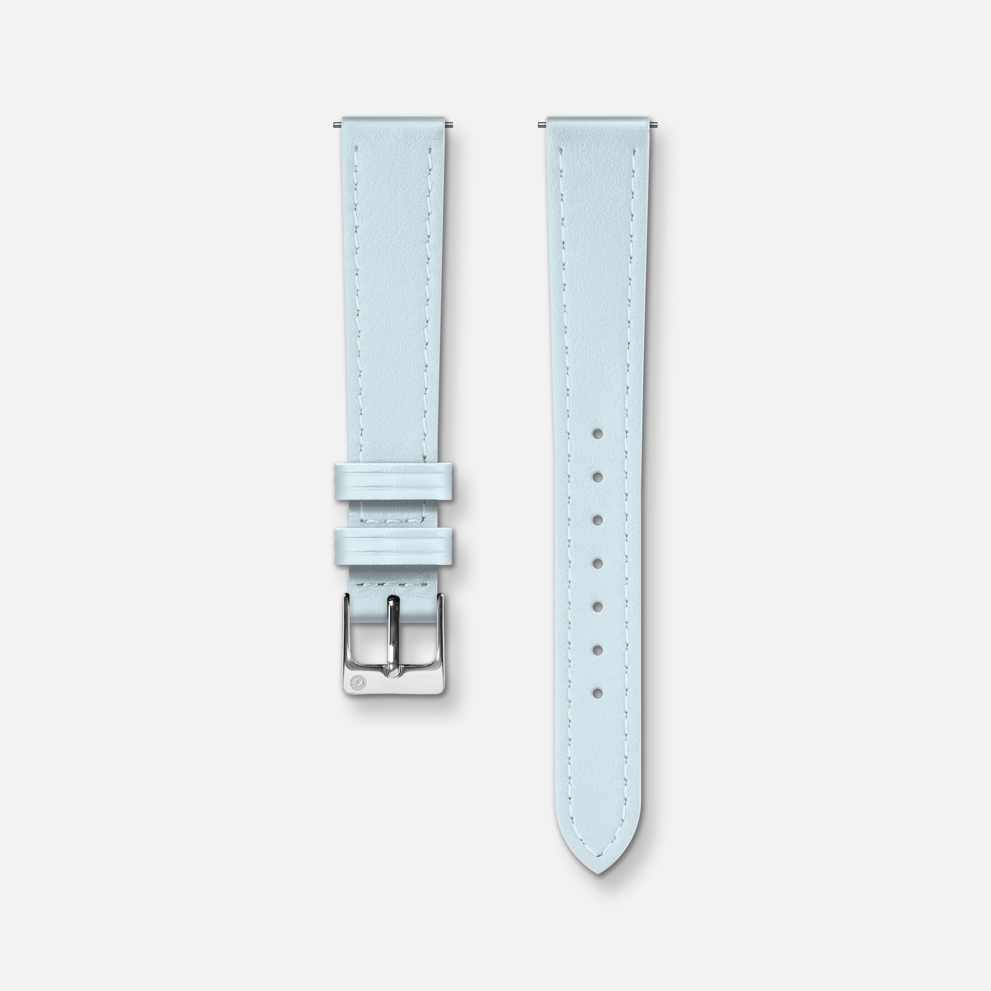 Bracelet cuir bleu azur 14mm