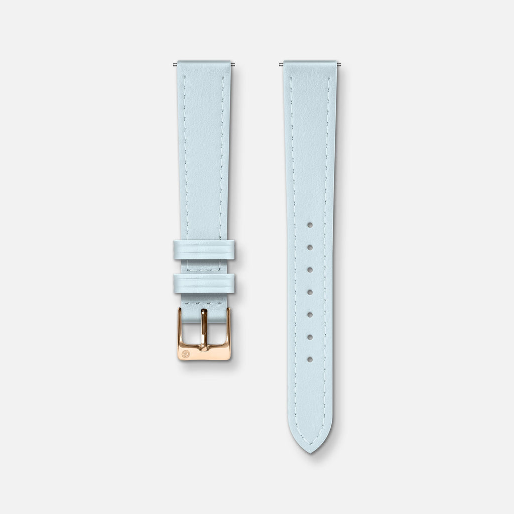 Bracelet cuir bleu azur 14mm