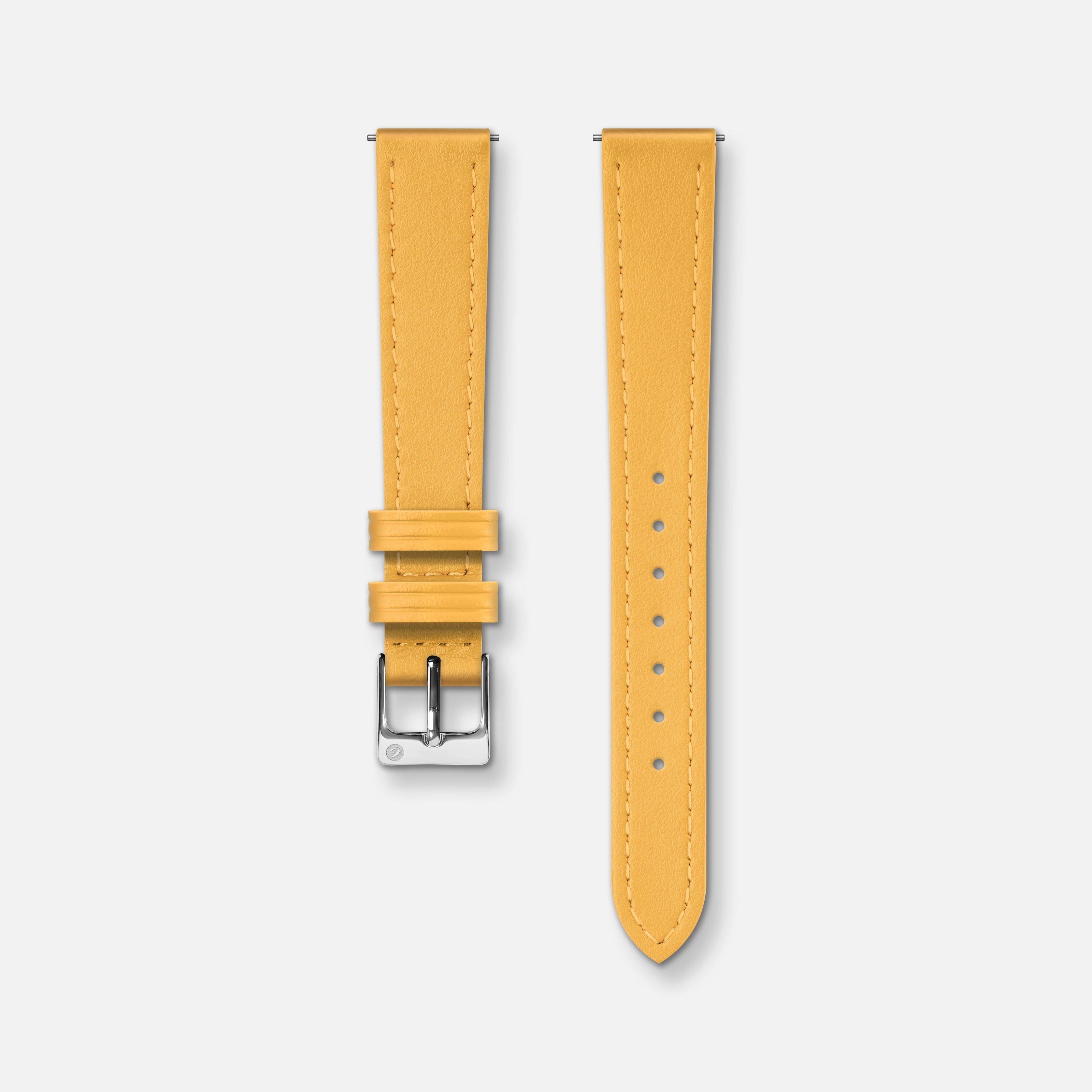 Bracelet cuir jaune toscan 14mm