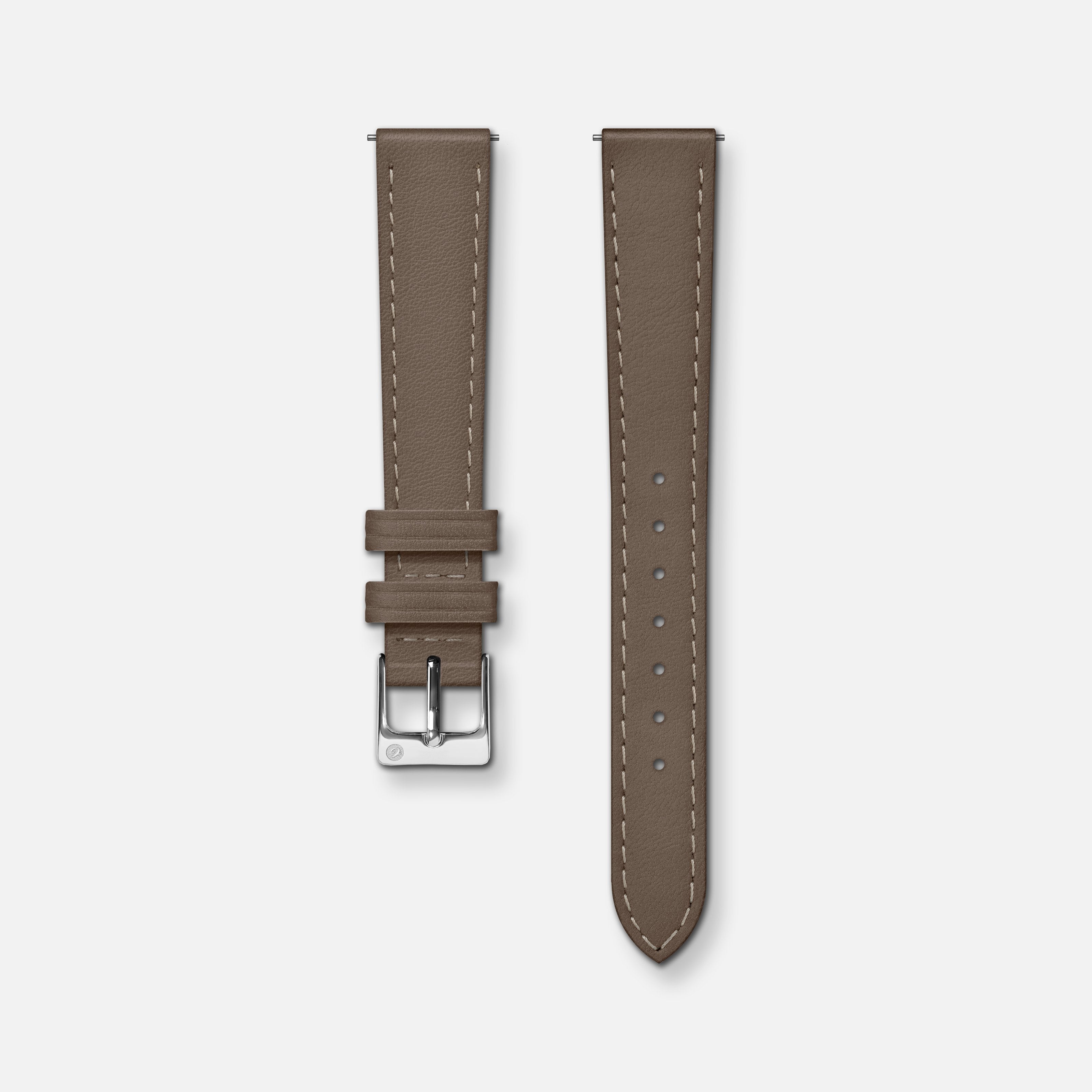 Bracelet cuir taupe 14mm
