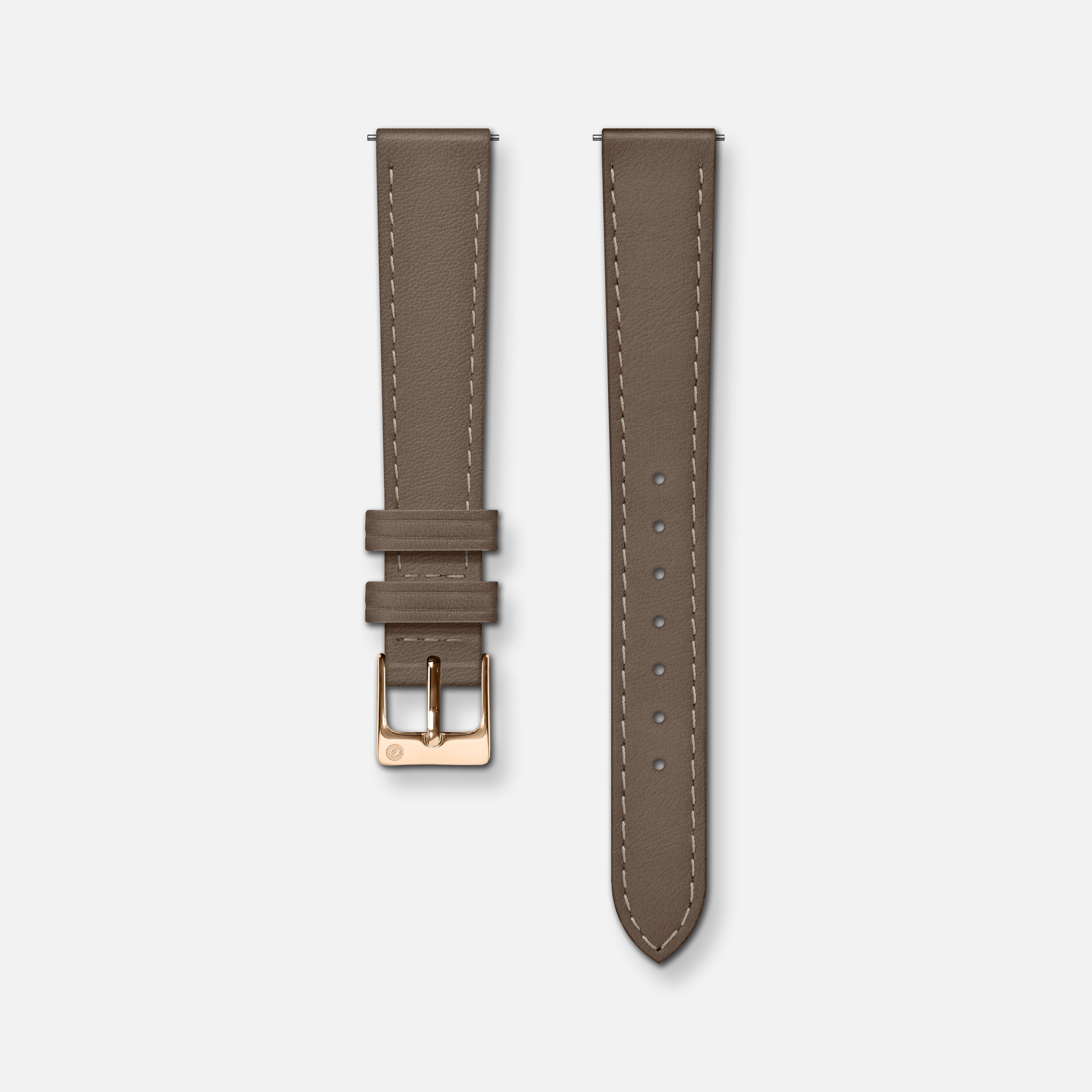 Bracelet cuir taupe 14mm