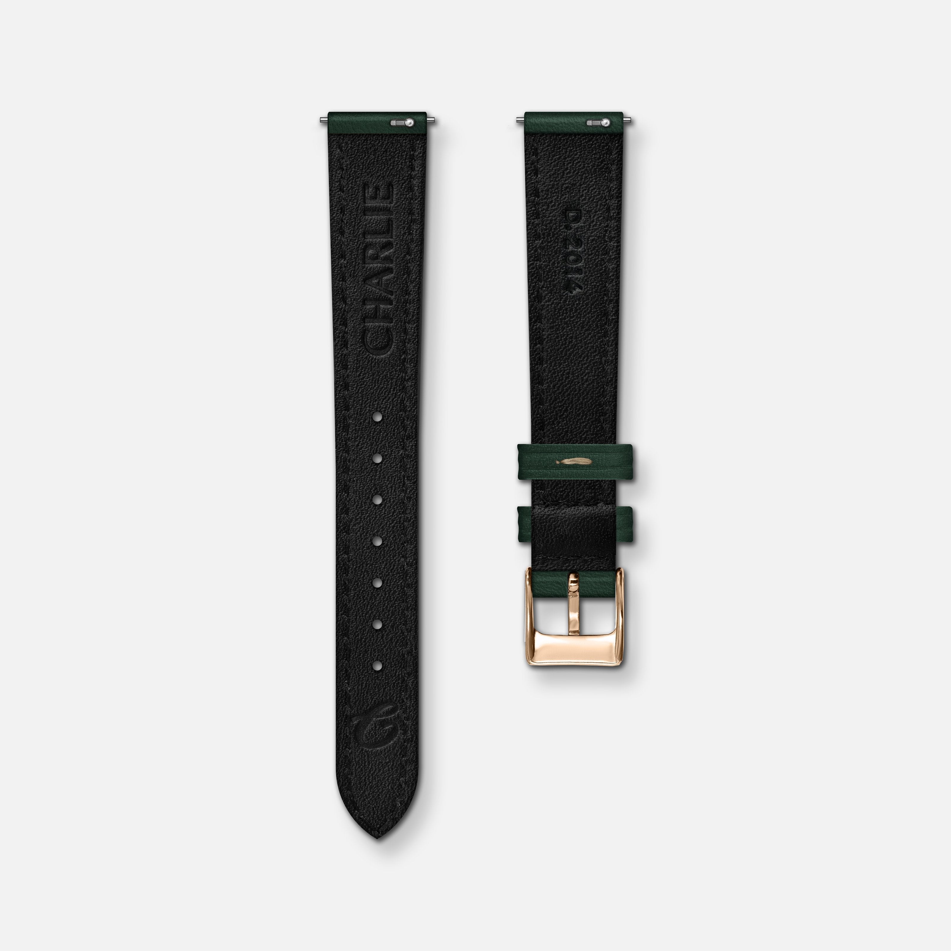 Bracelet cuir vert 14mm