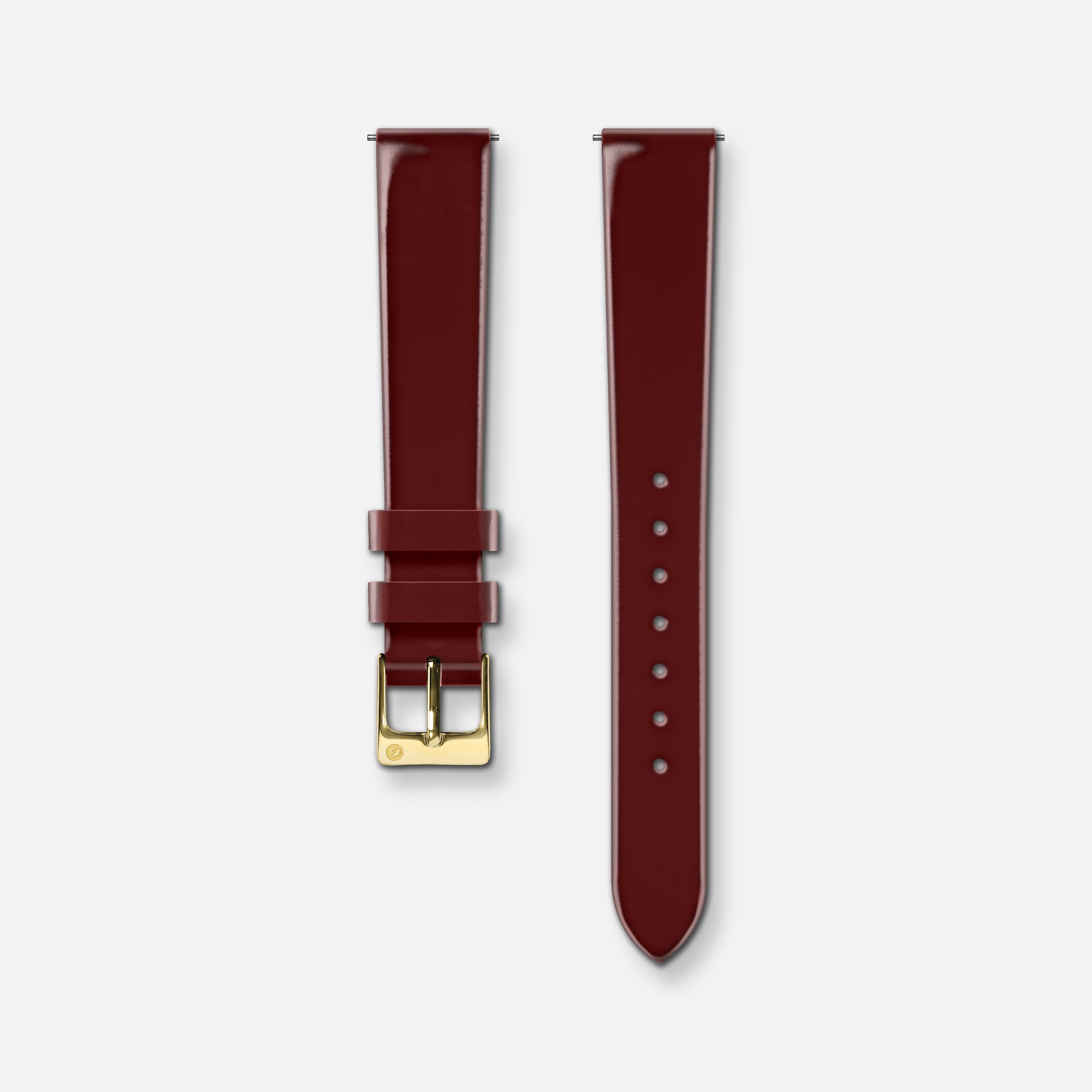 Bracelet cuir vernis bordeaux 14mm