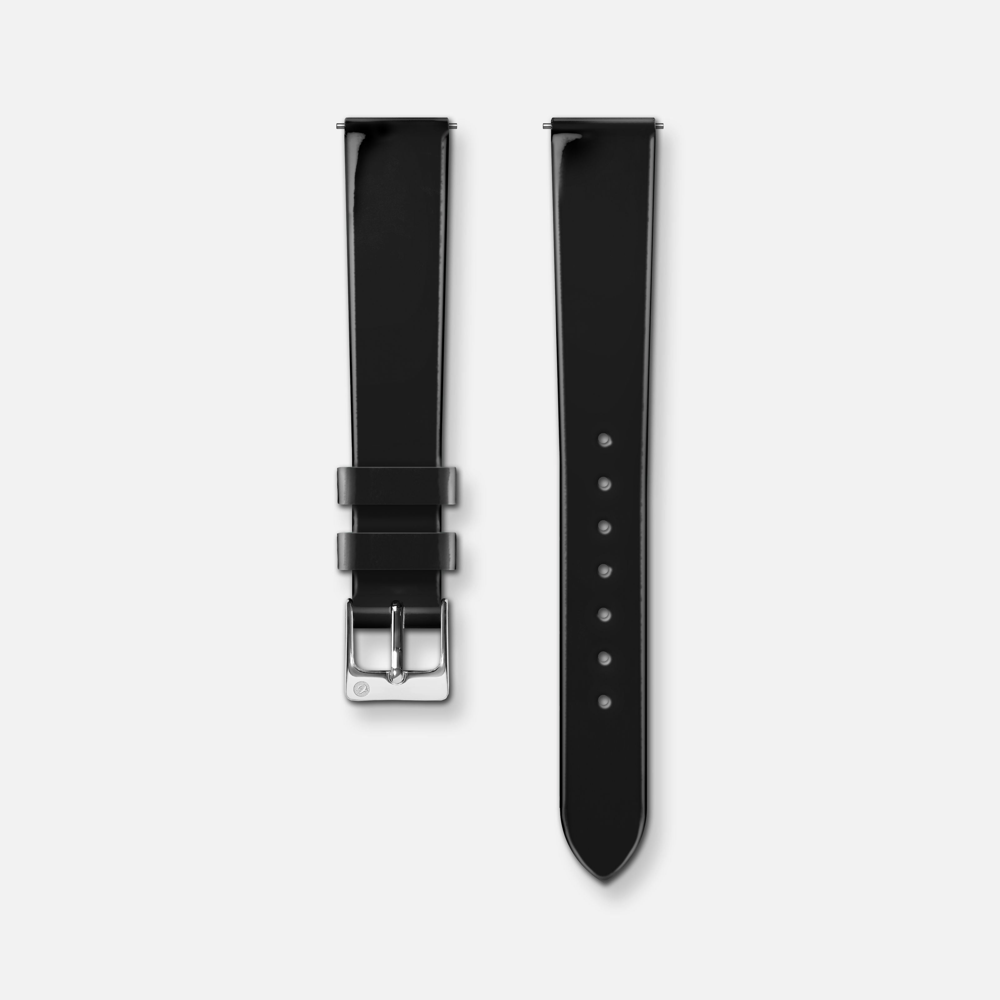 Bracelet cuir vernis noir 14mm