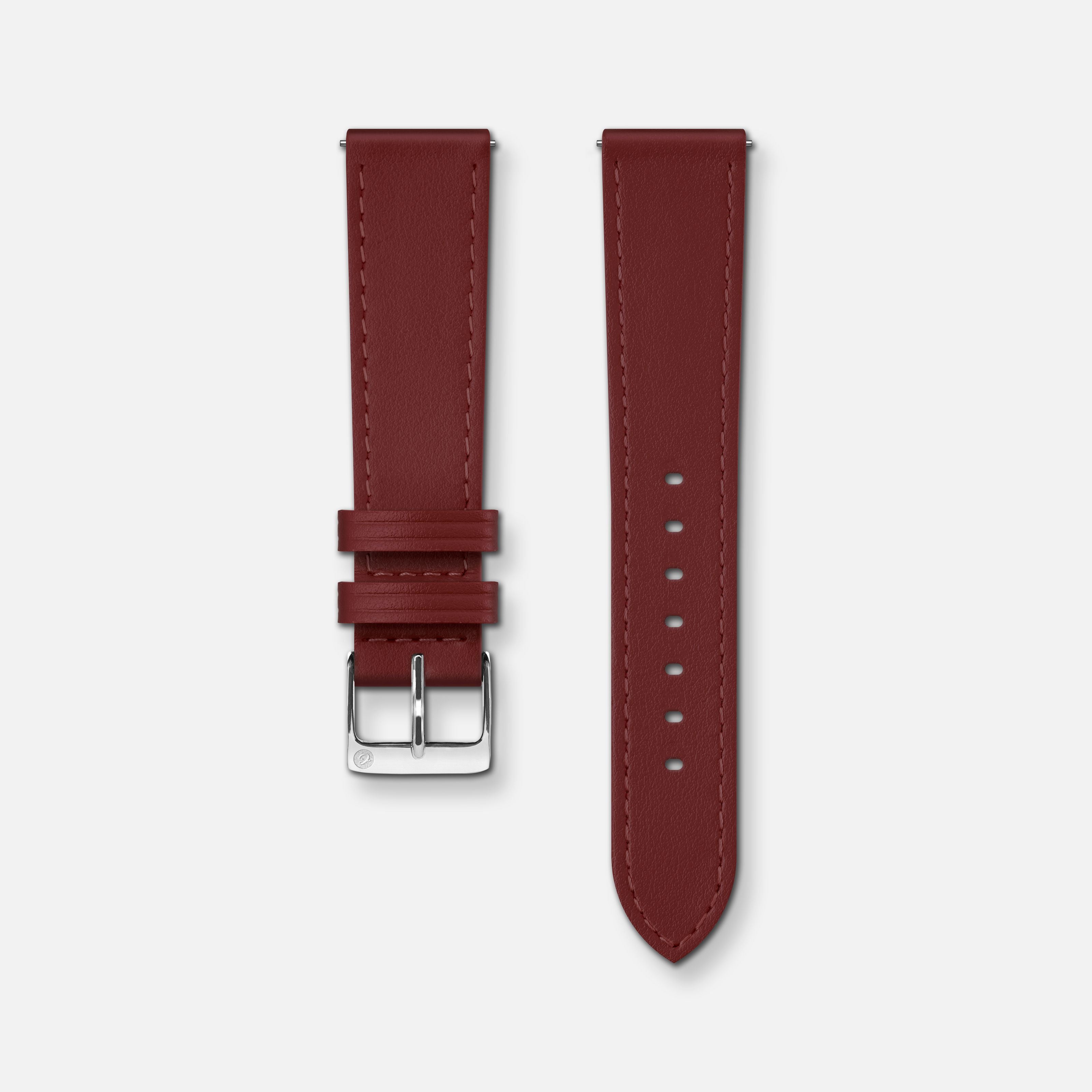 Bracelet cuir bordeaux 18mm
