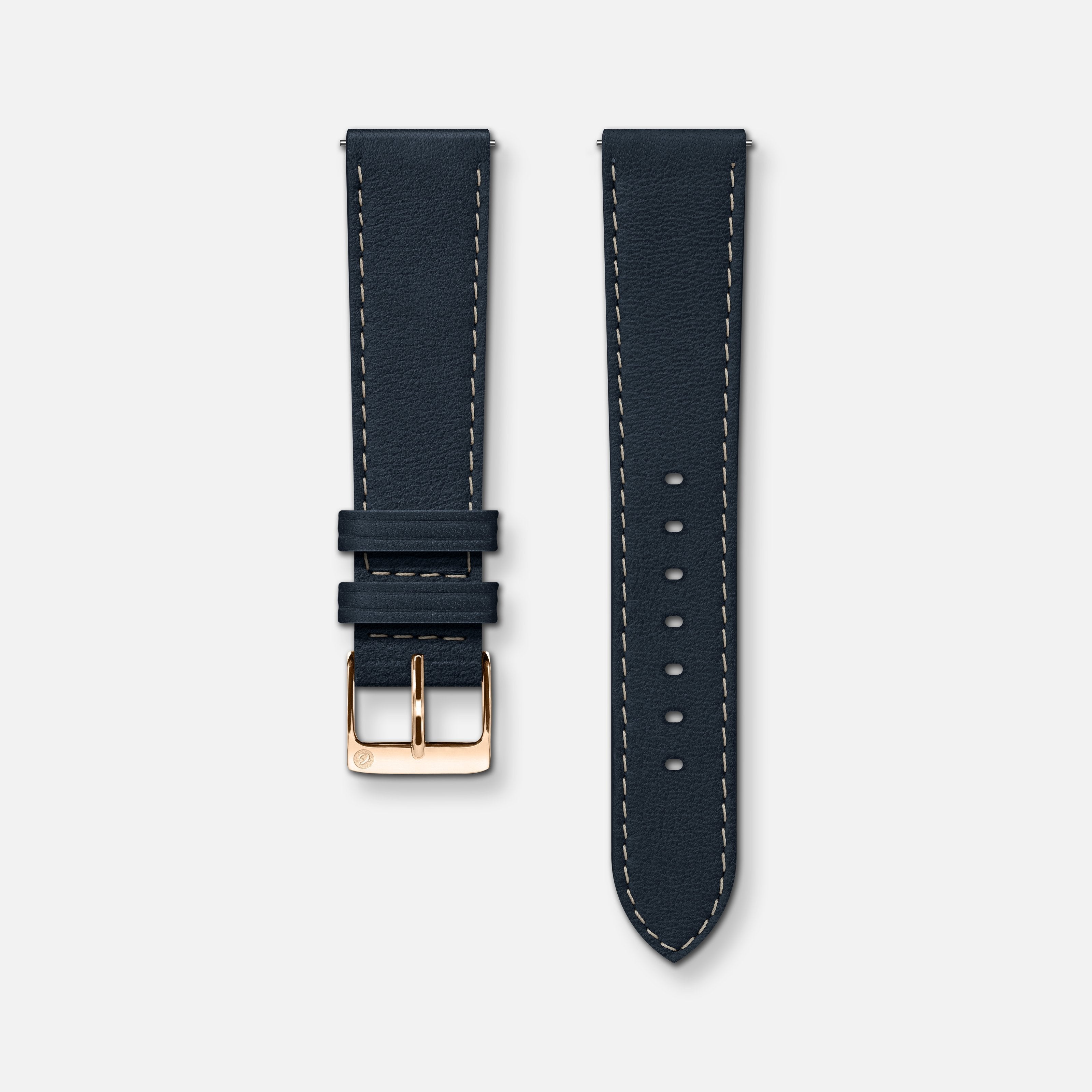 Bracelet cuir bleu 18mm