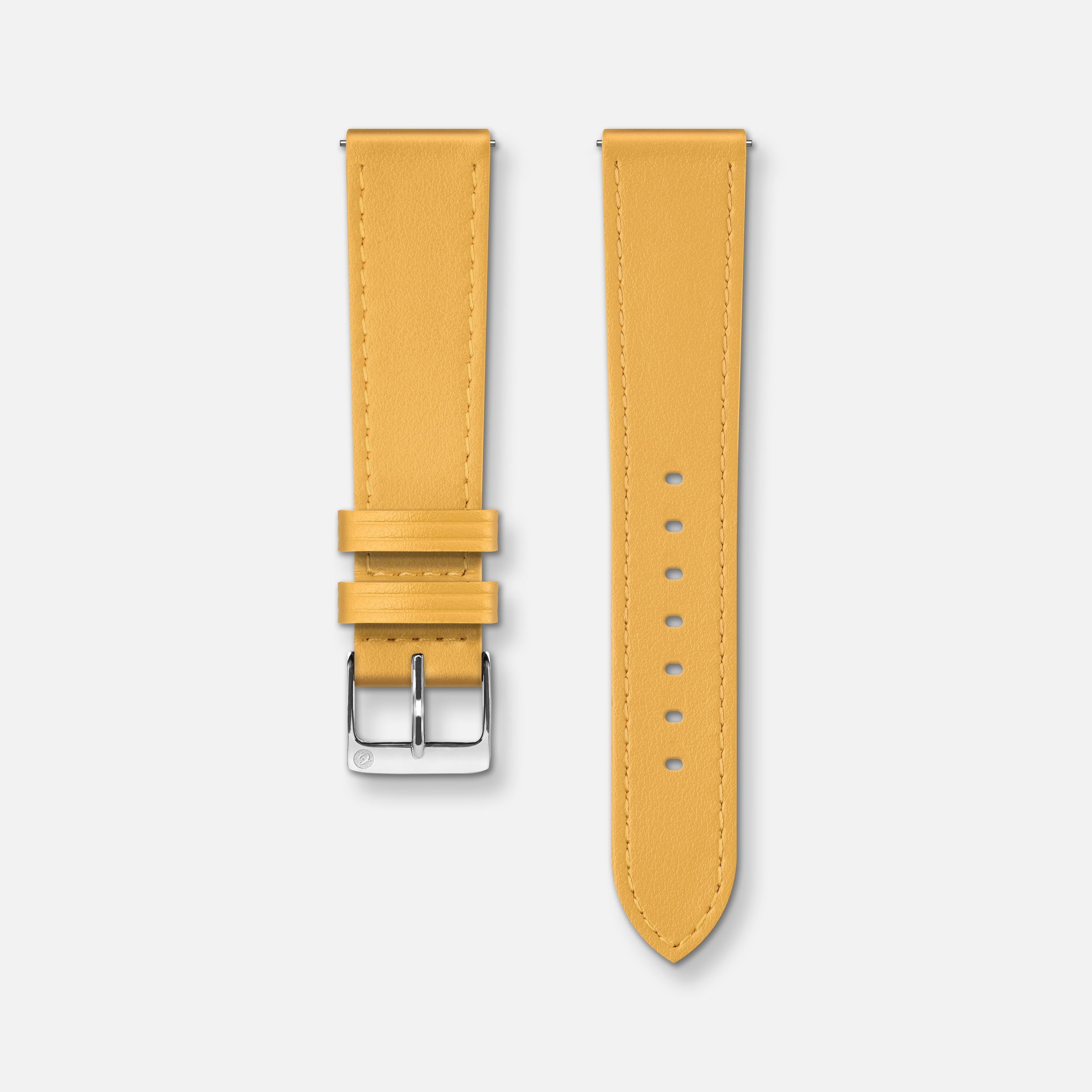 Bracelet cuir jaune toscan 18mm