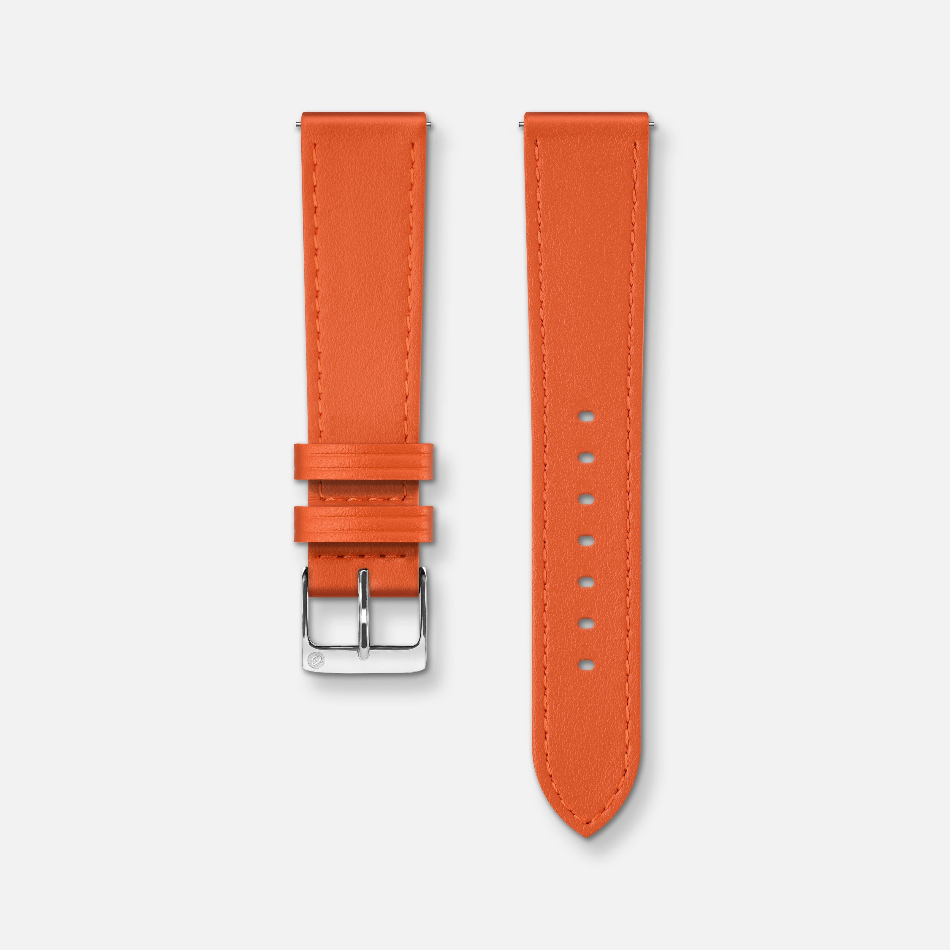 Bracelet cuir mandarine 18mm