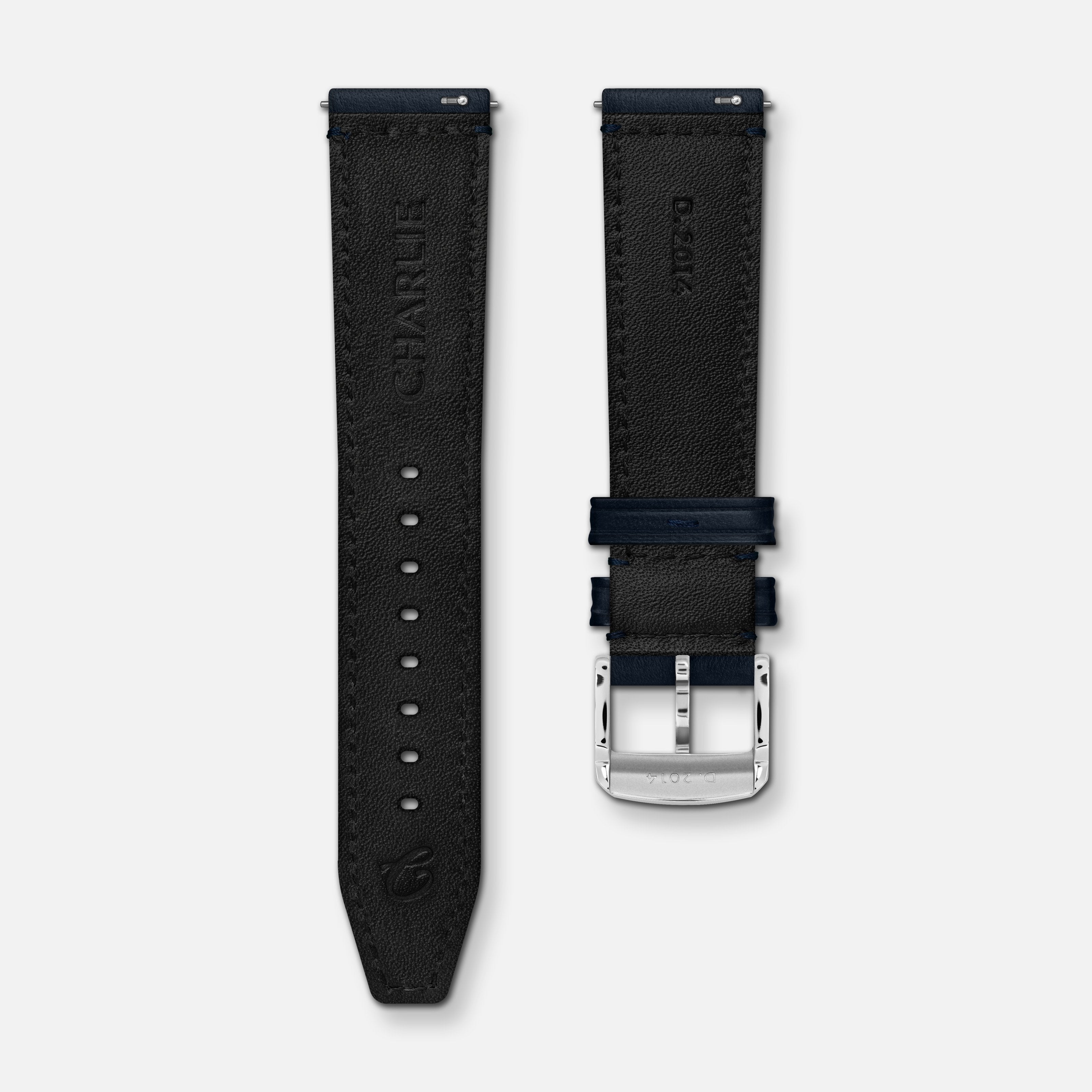 Bracelet cuir bleu EXP 20mm