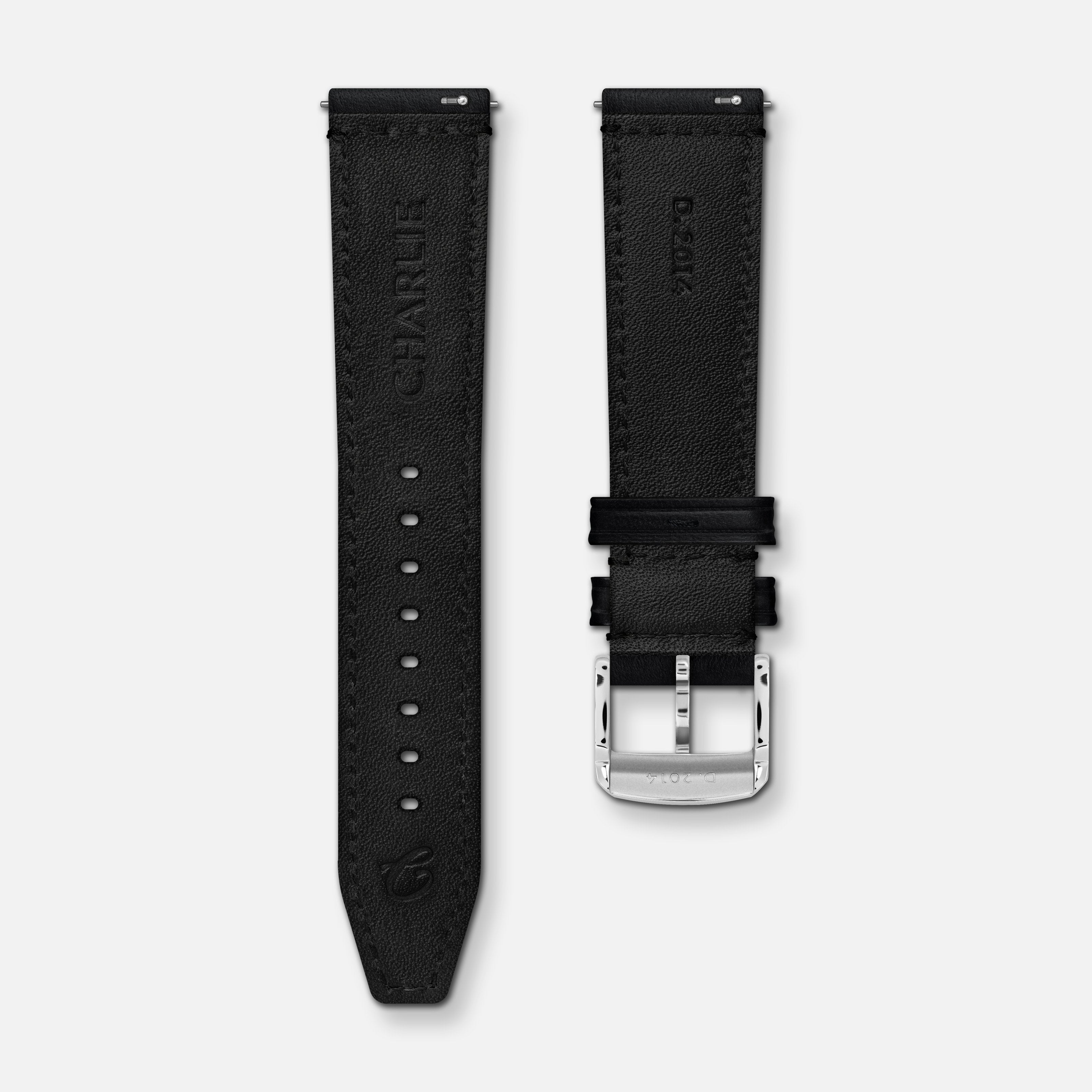 Bracelet cuir noir EXP 20mm