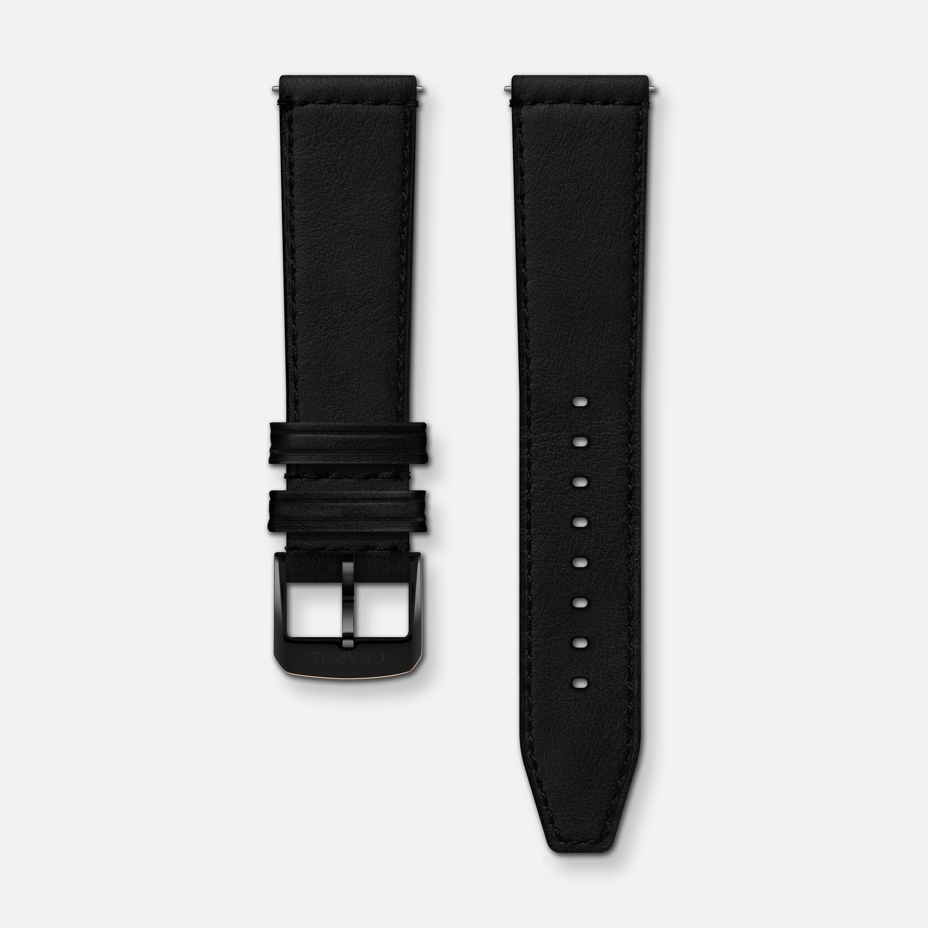 Bracelet cuir noir EXP 20mm