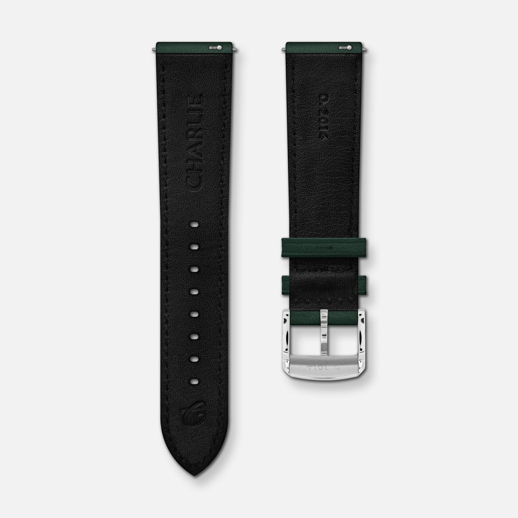 Bracelet cuir vert 20mm