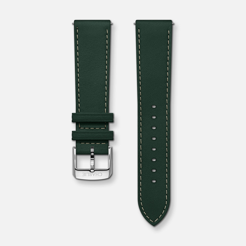 Bracelet cuir vert 20mm