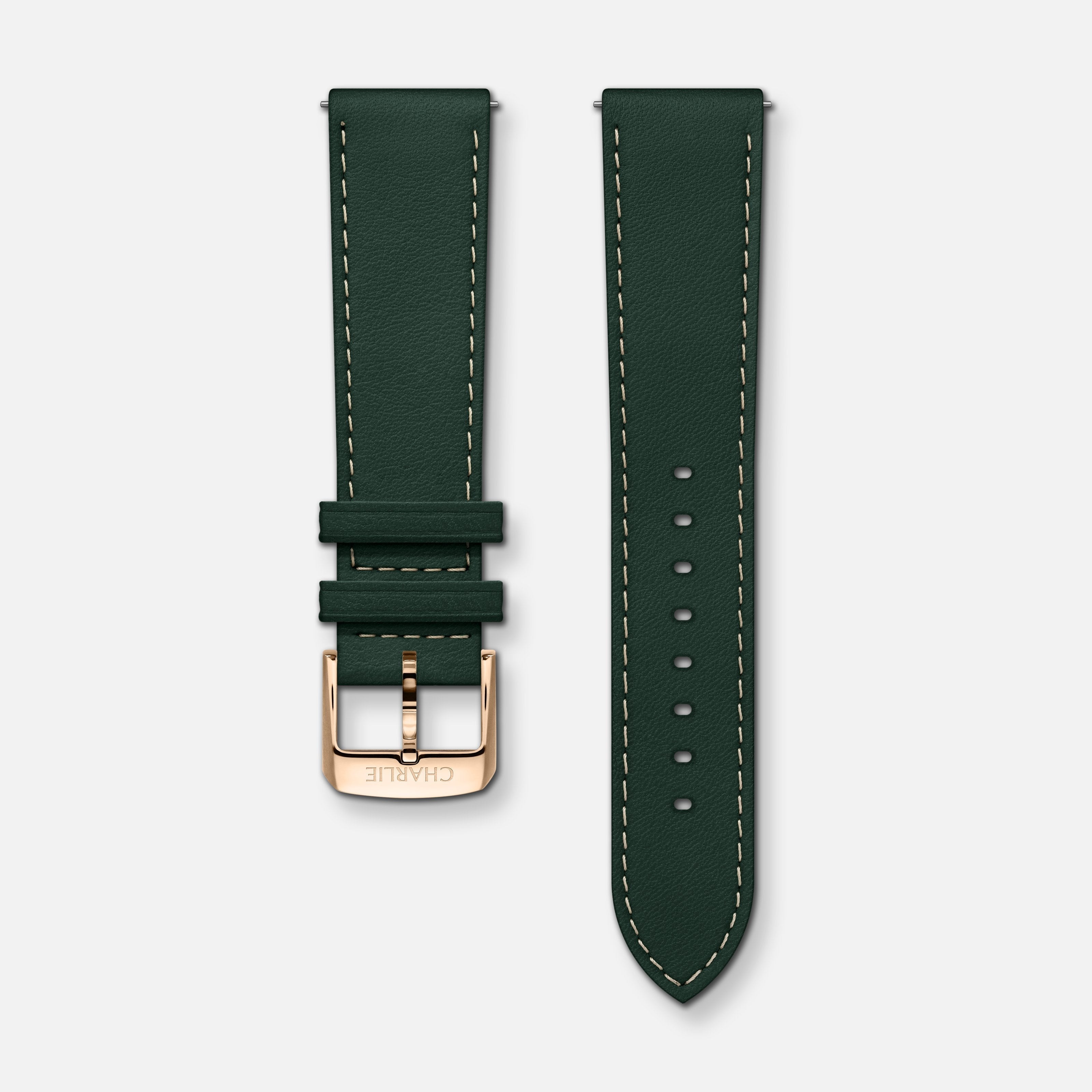 Bracelet cuir vert 20mm