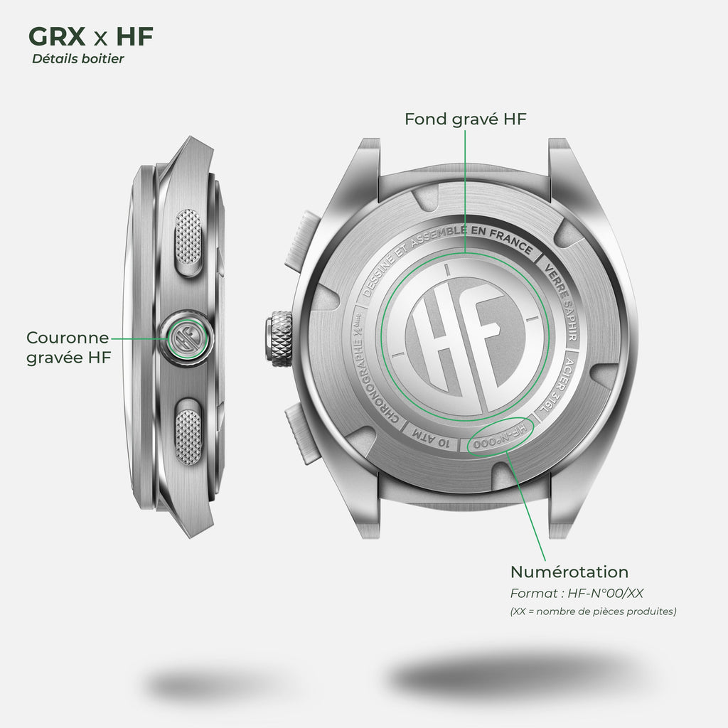 GRX - Mecaquartz Chronographe - HF "SALVIA"