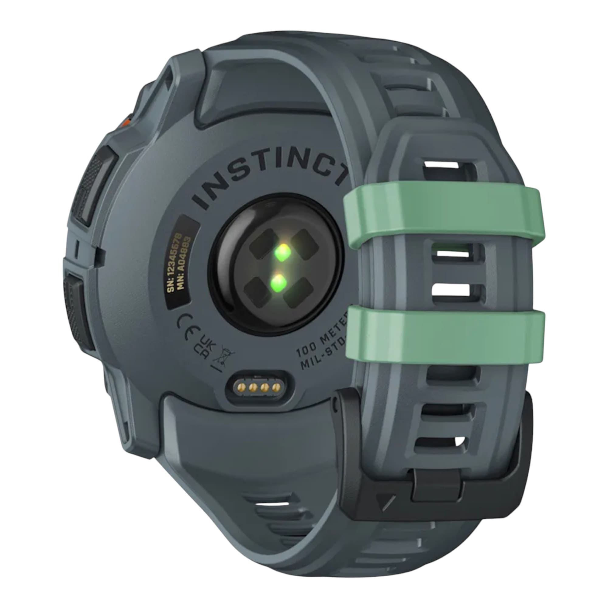 GARMIN - Instinct® 3 – 50 mm - AMOLED  Vert d'eau avec bracelet bleu crépuscule - 010-03020-01
