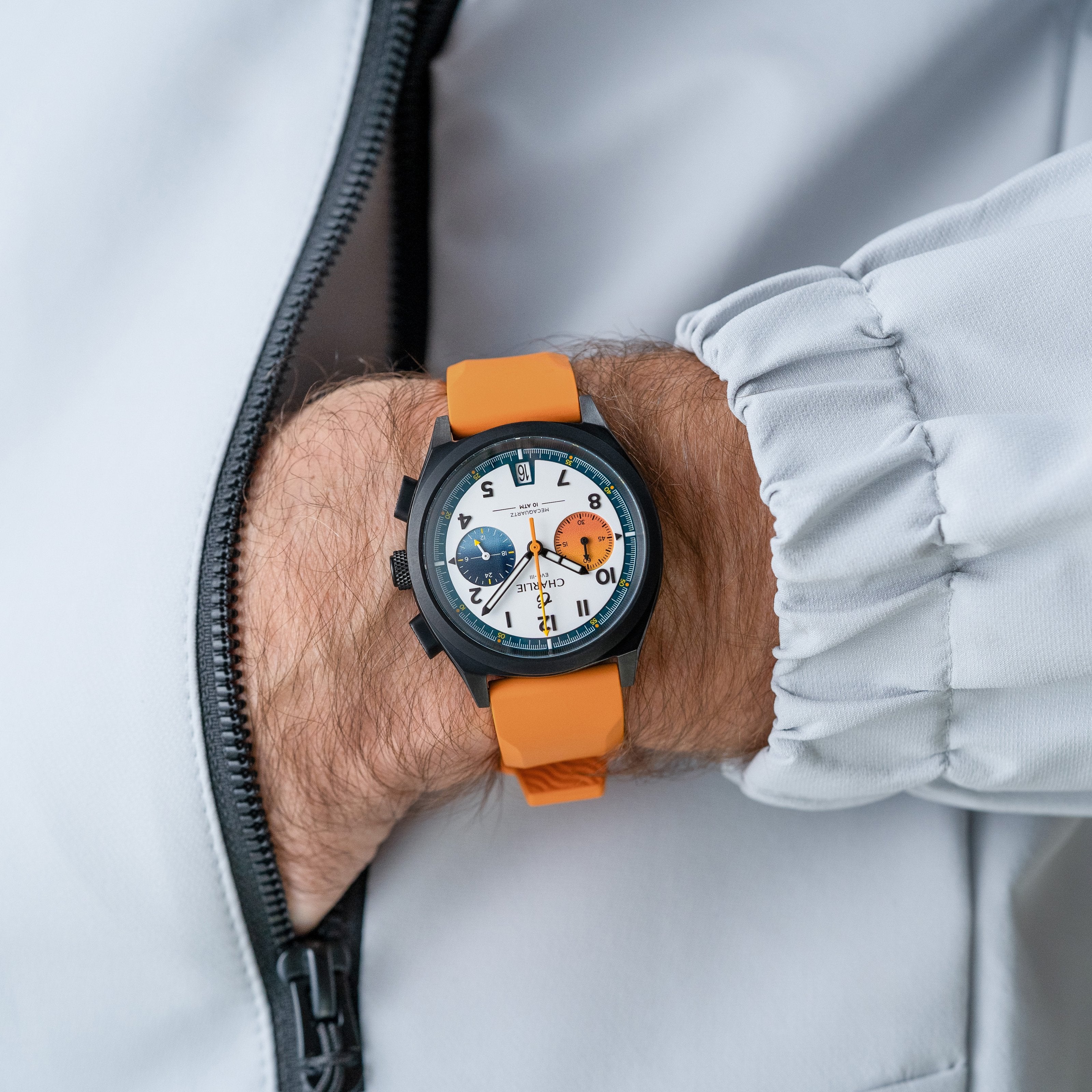 Bracelet caoutchouc orange NBR 20mm
