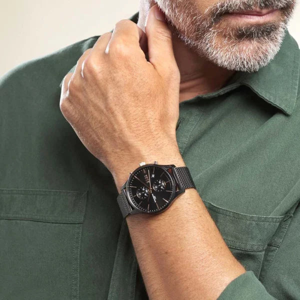 Montre Boss Associate en Acier Noir