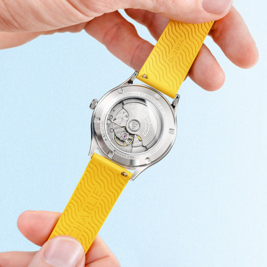 Bracelet caoutchouc jaune NBR 20mm