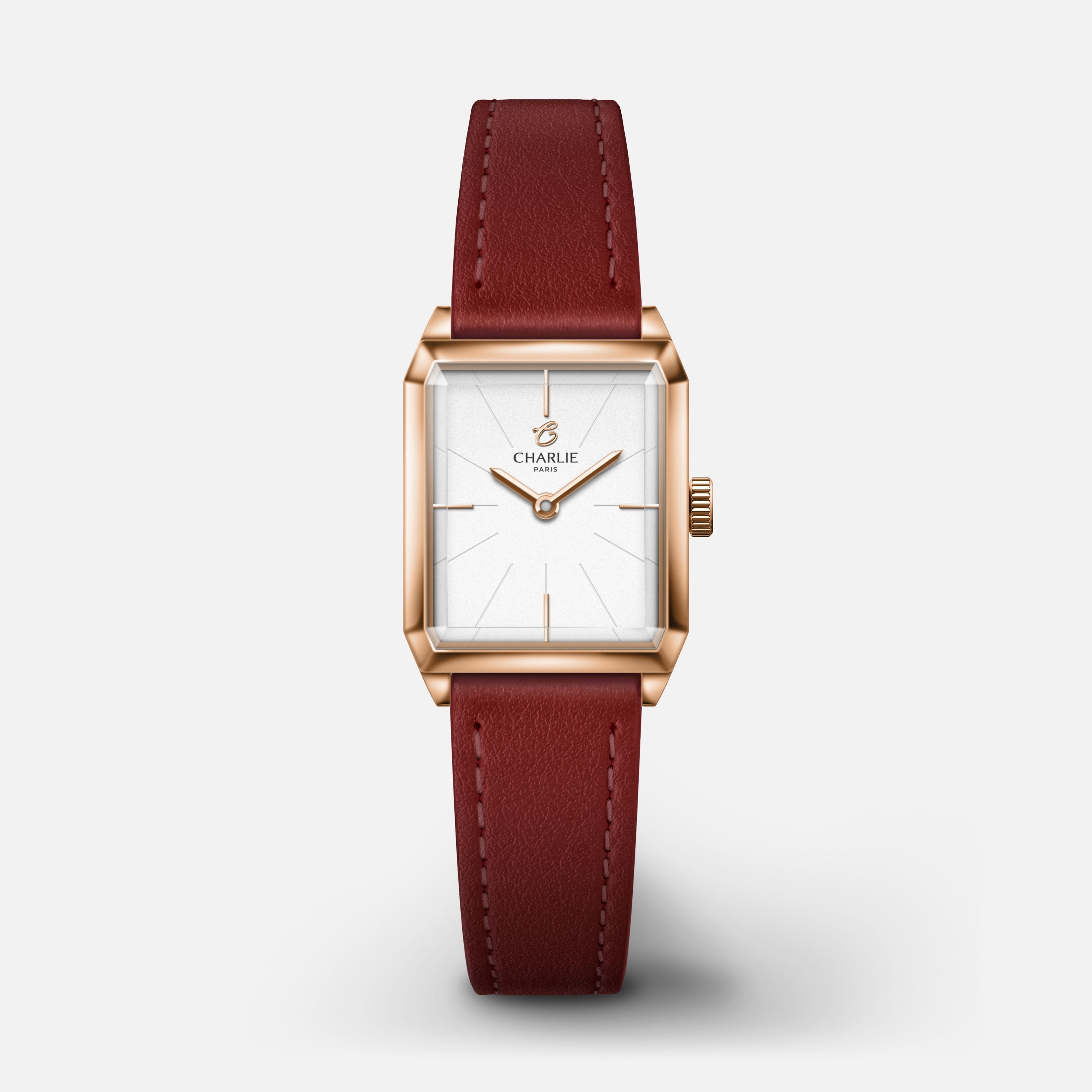 Bracelet cuir bordeaux 14mm