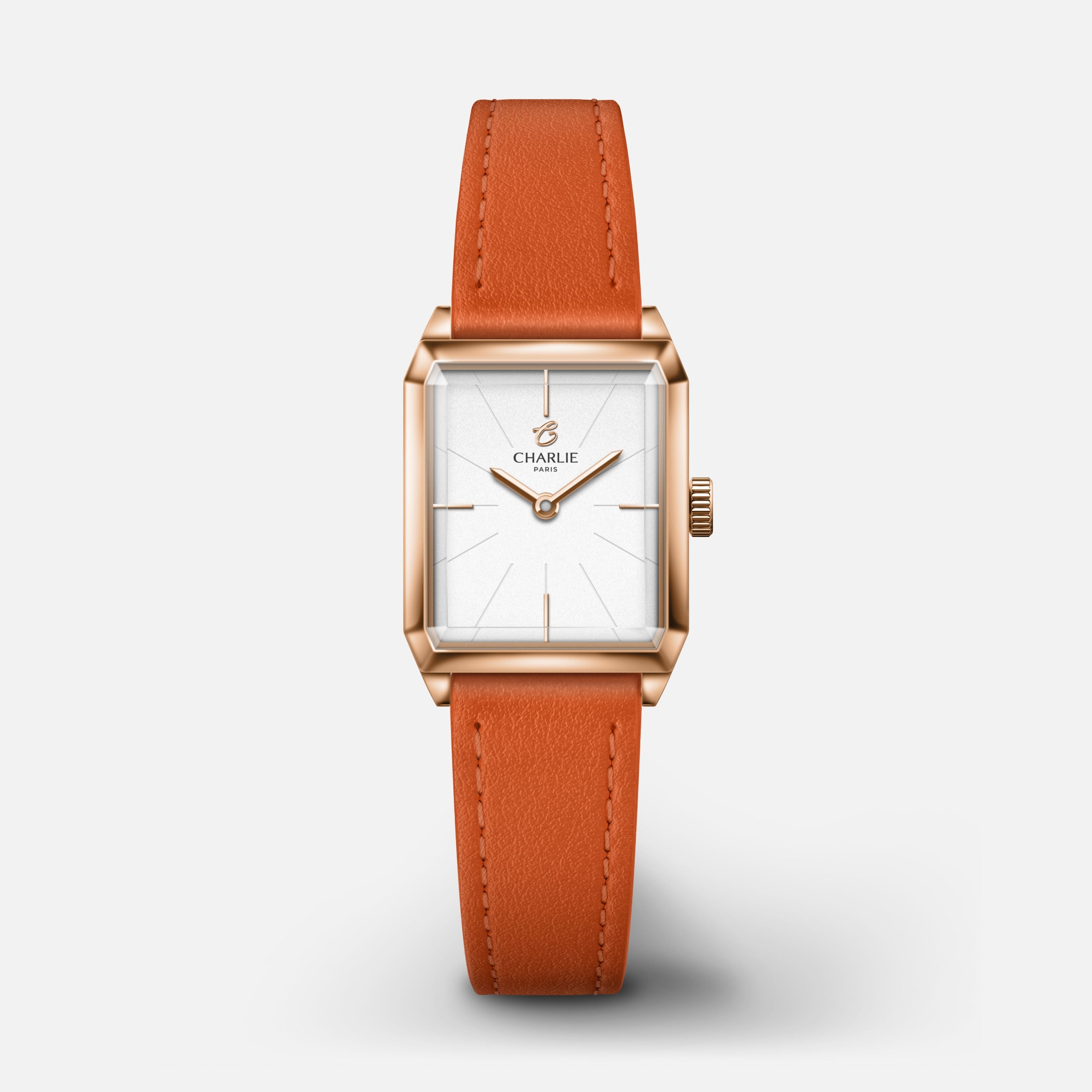 Bracelet cuir mandarine 14mm