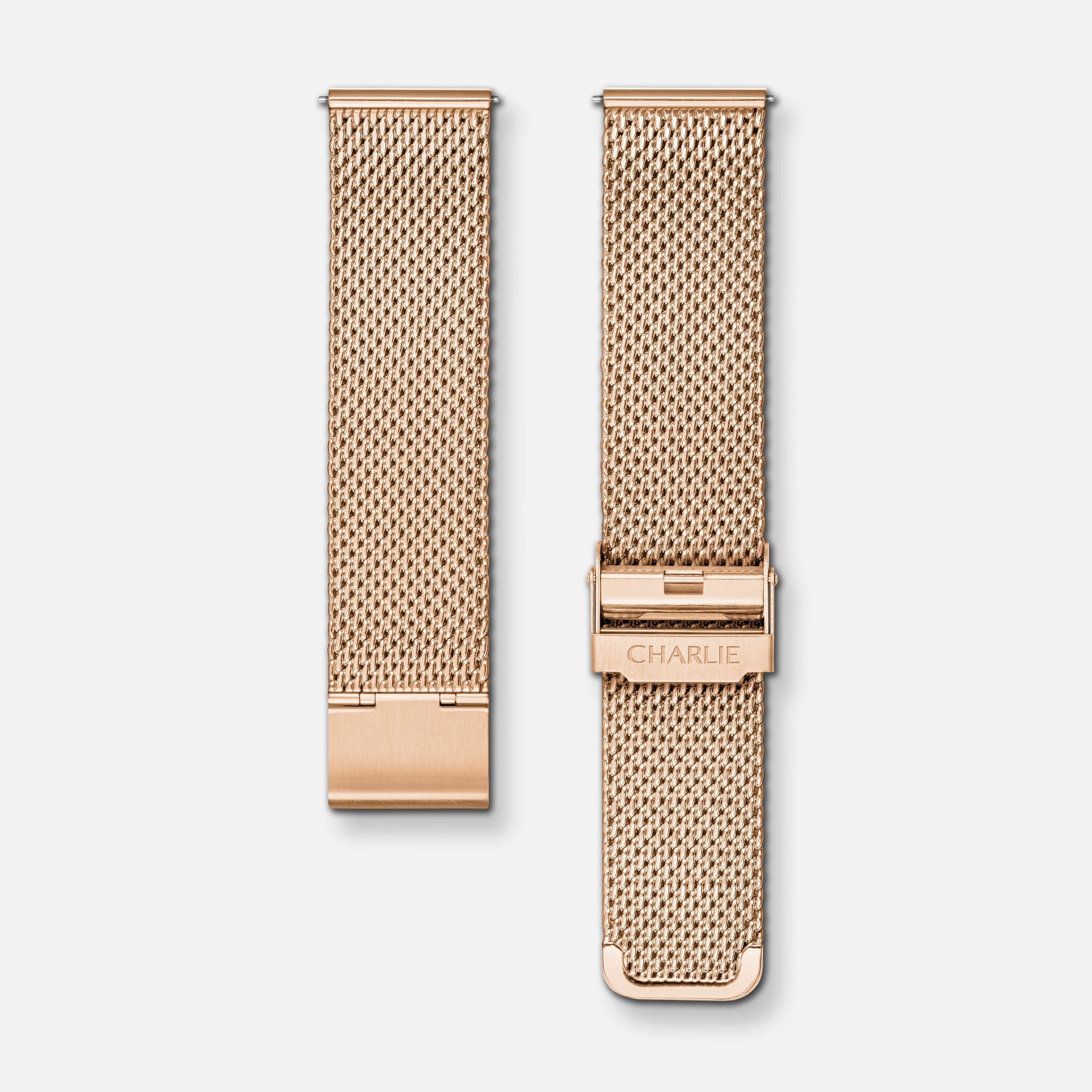 Bracelet en maille milanaise doré rose 20mm