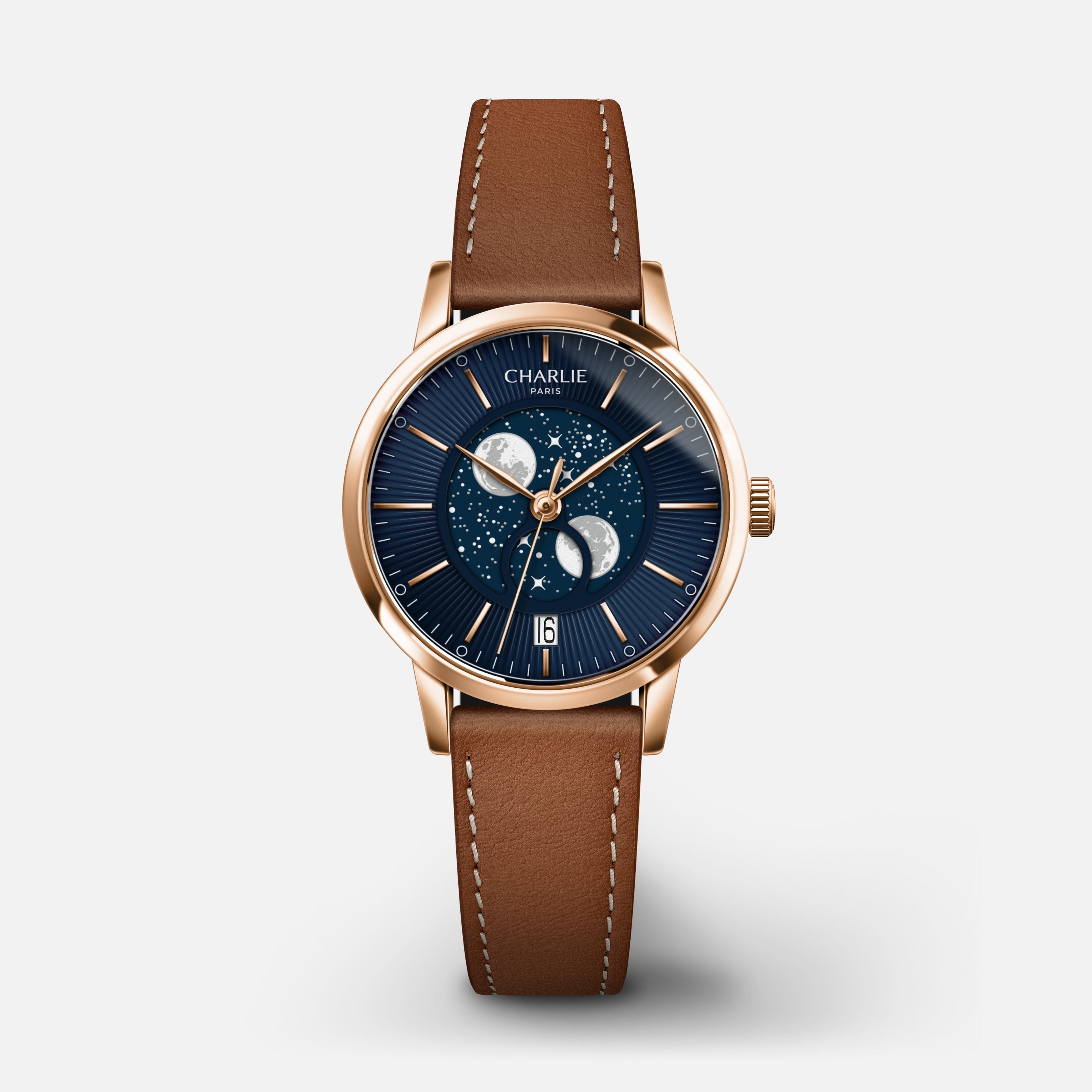 SULLY - Phase de Lune - Doré rose & Bleu