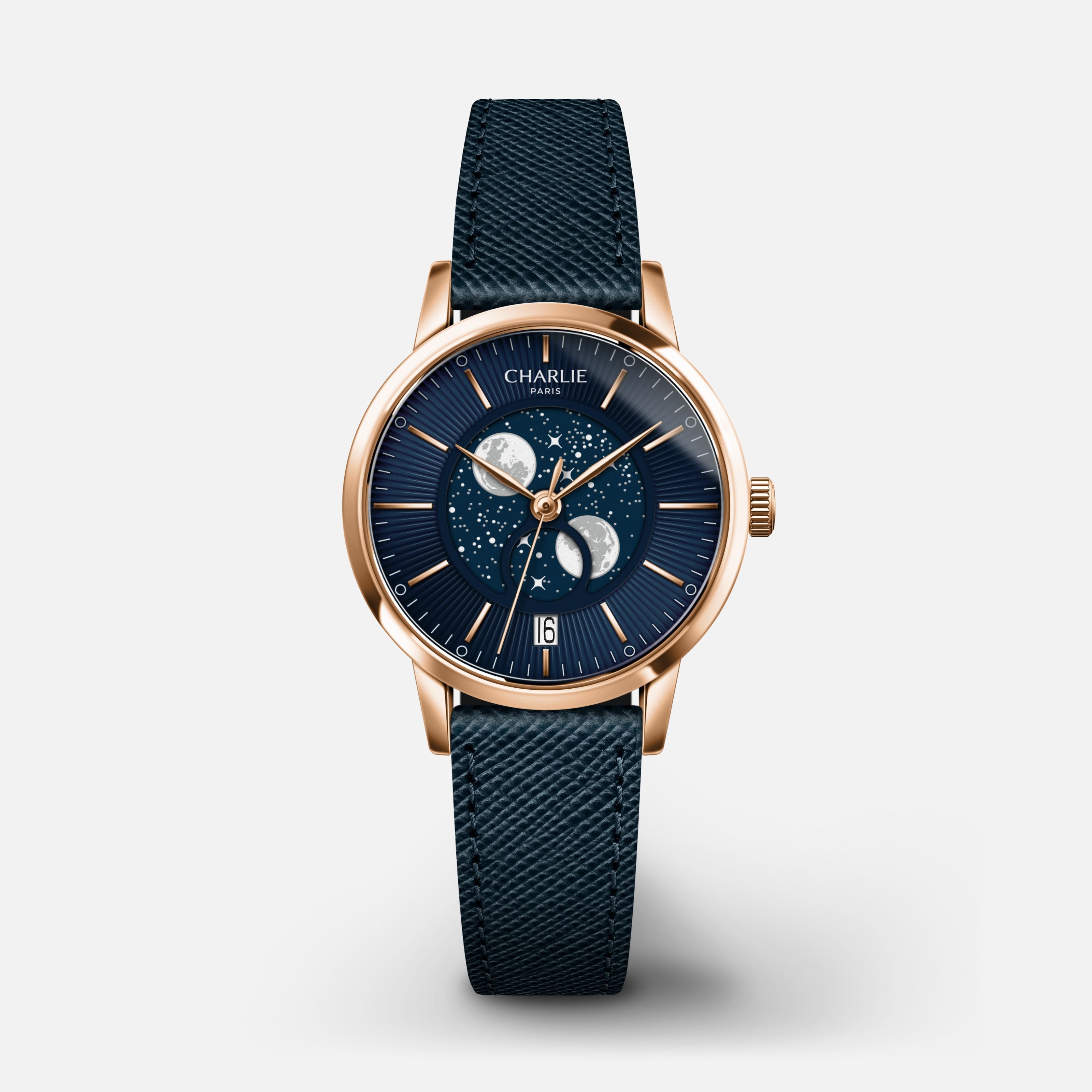 SULLY - Phase de Lune - Doré rose & Bleu