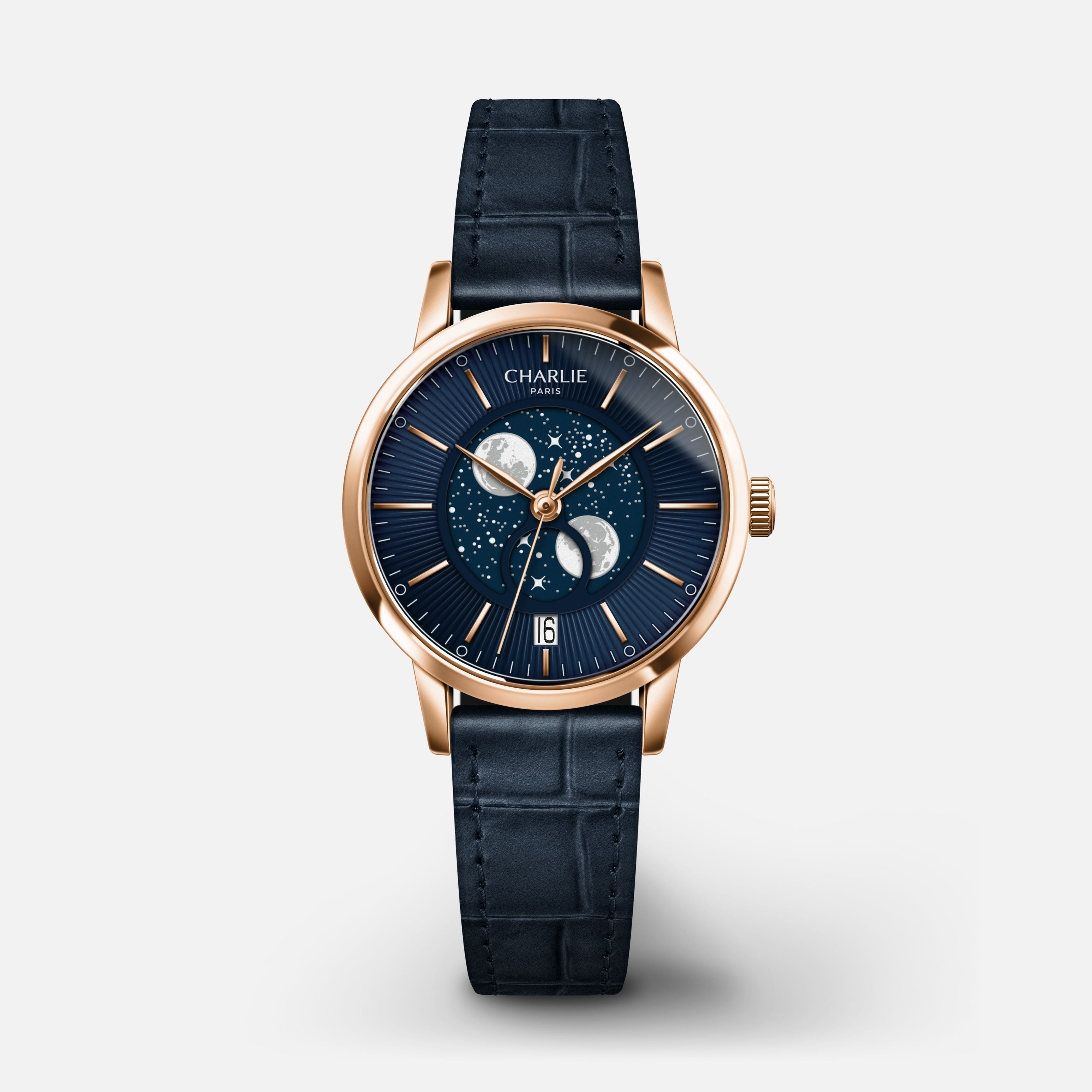 SULLY - Phase de Lune - Doré rose & Bleu