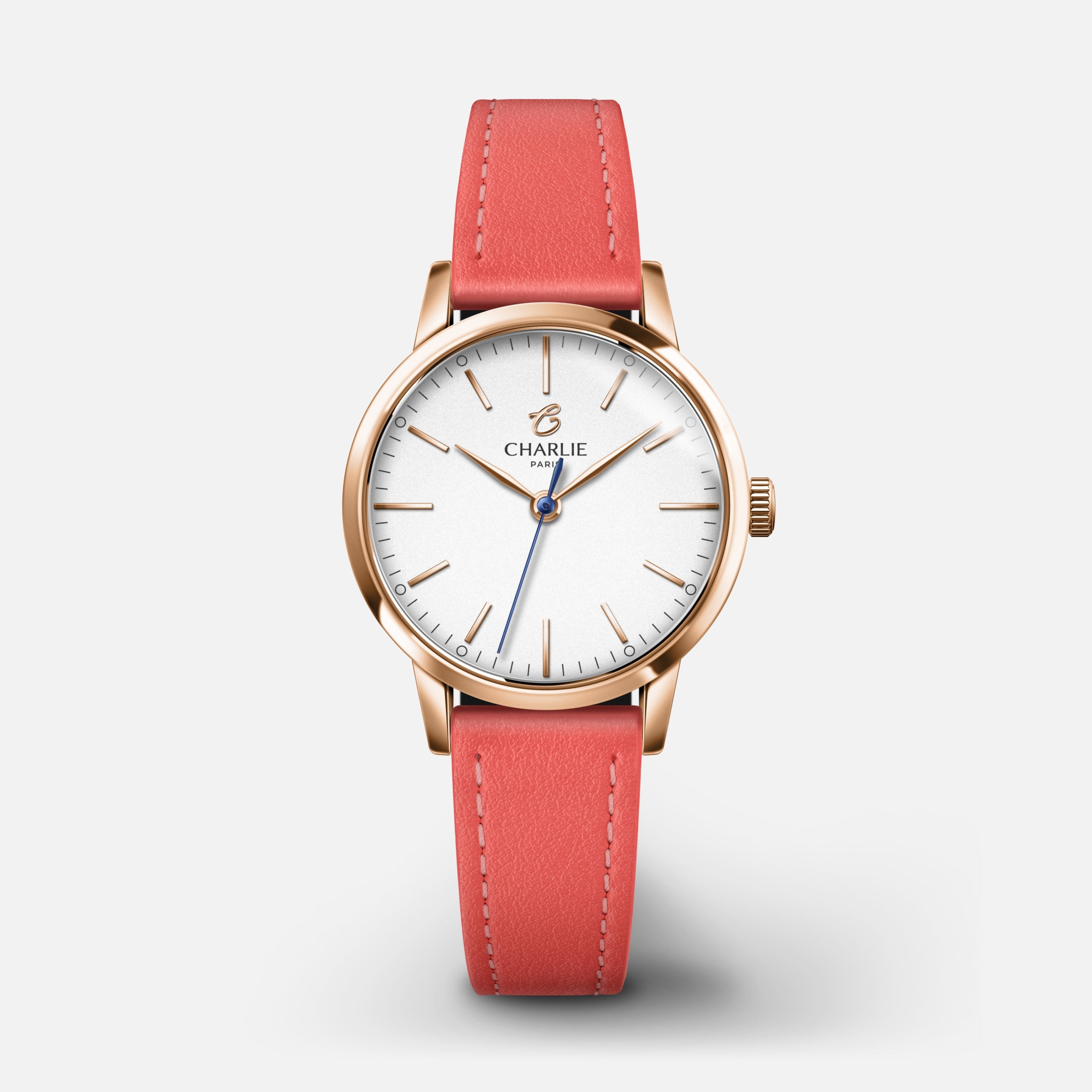 Bracelet cuir rose hibiscus 14mm