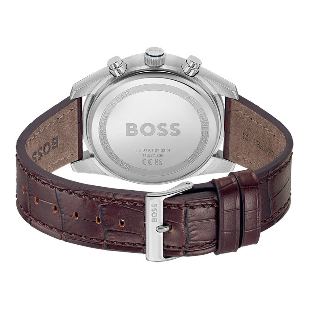 Montre BOSS Homme Skytraveller Chronographe en Cuir 1514194