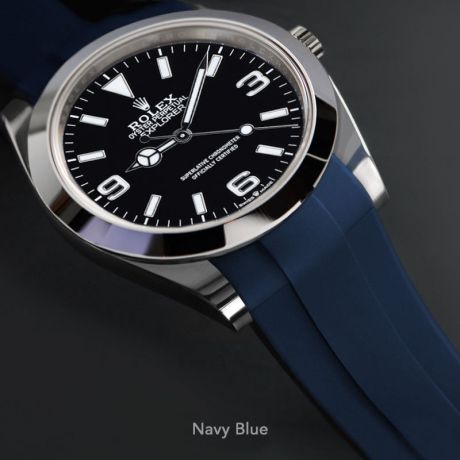 Rolex - Rubber B - Bracelet caoutchouc pour Explorer 224270 - Série boucle ardillon