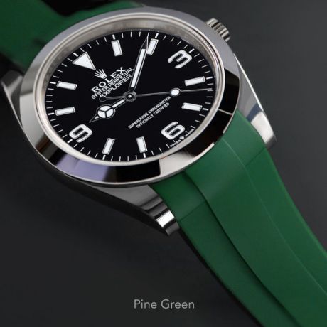 Rolex - Rubber B - Bracelet caoutchouc pour Explorer 224270 - Série boucle ardillon