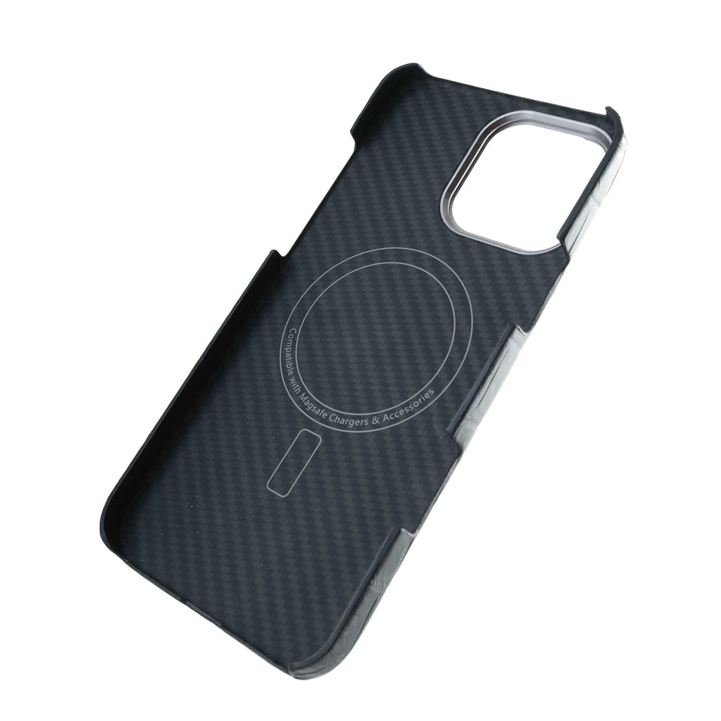 Coque cuir magsafe "Deluxe" iPhone 16 (Tous modèles) - Alligator noir