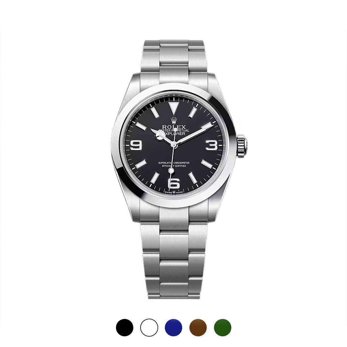 Rolex - Rubber B - Bracelet caoutchouc pour Explorer 224270 - Série boucle ardillon